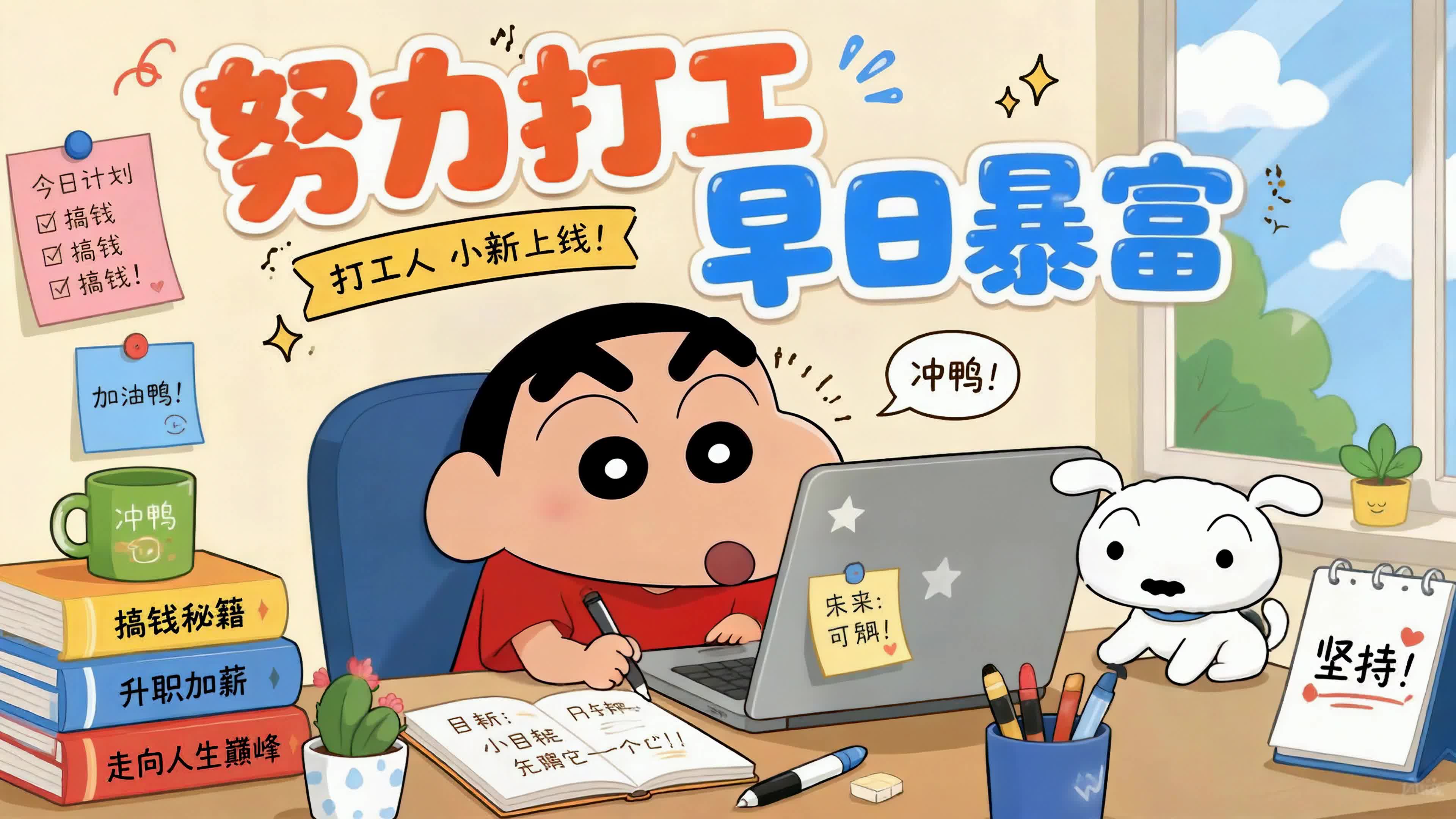 努力打工早日暴富