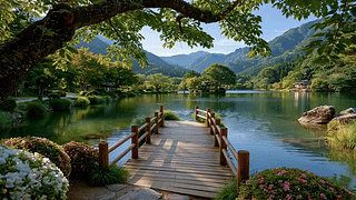 清幽山湖观景步道