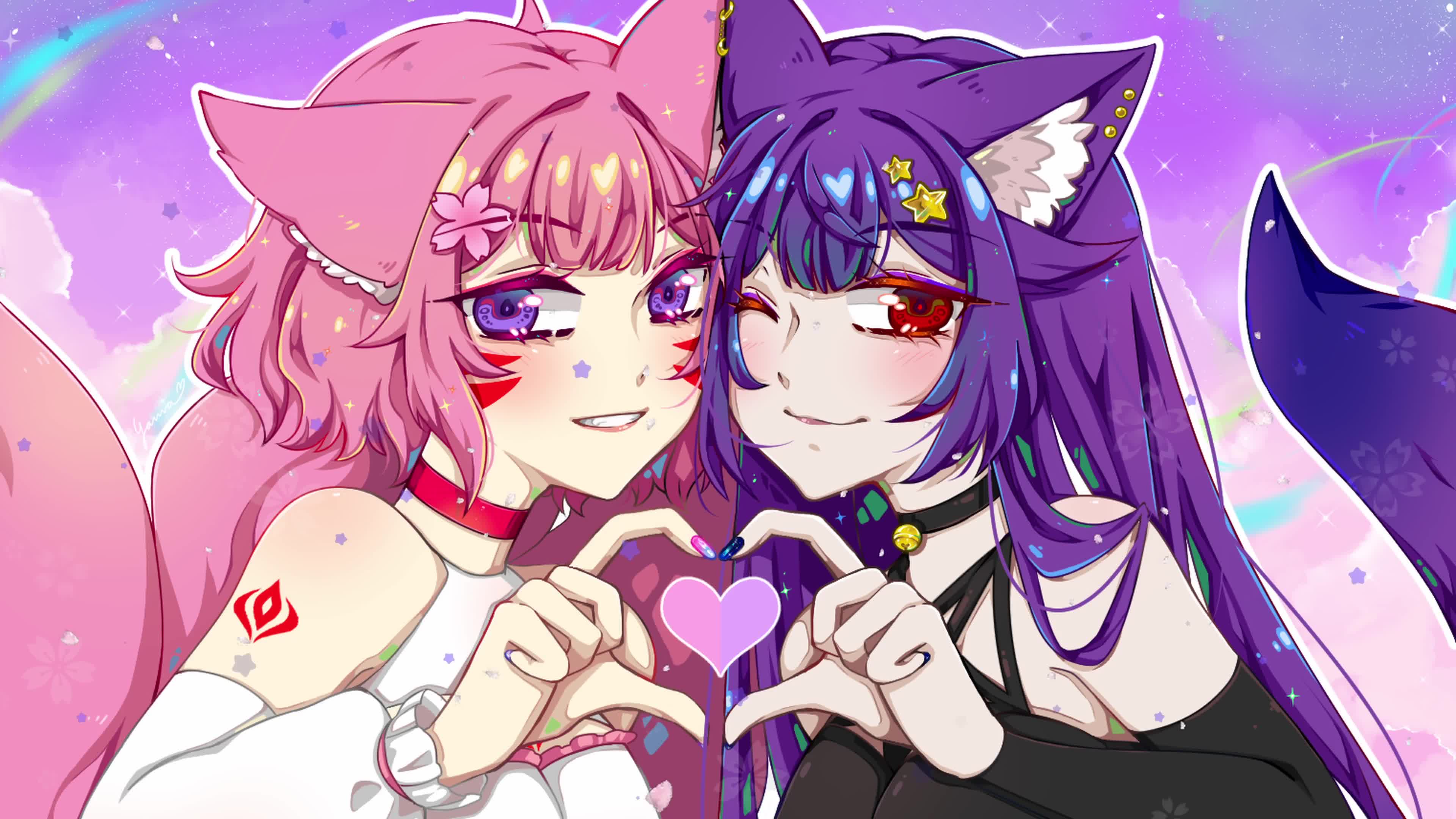 Bubbles-Foxy_Love_桌面背景