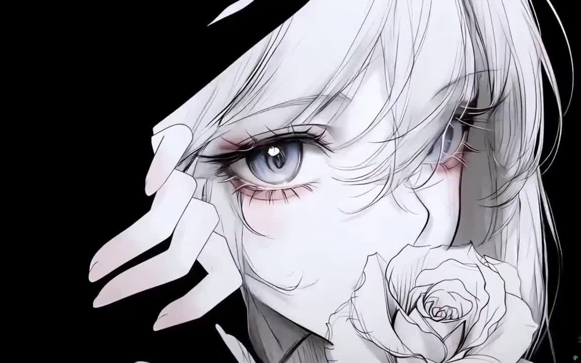 白毛玫瑰少女