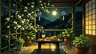 竹影月夜