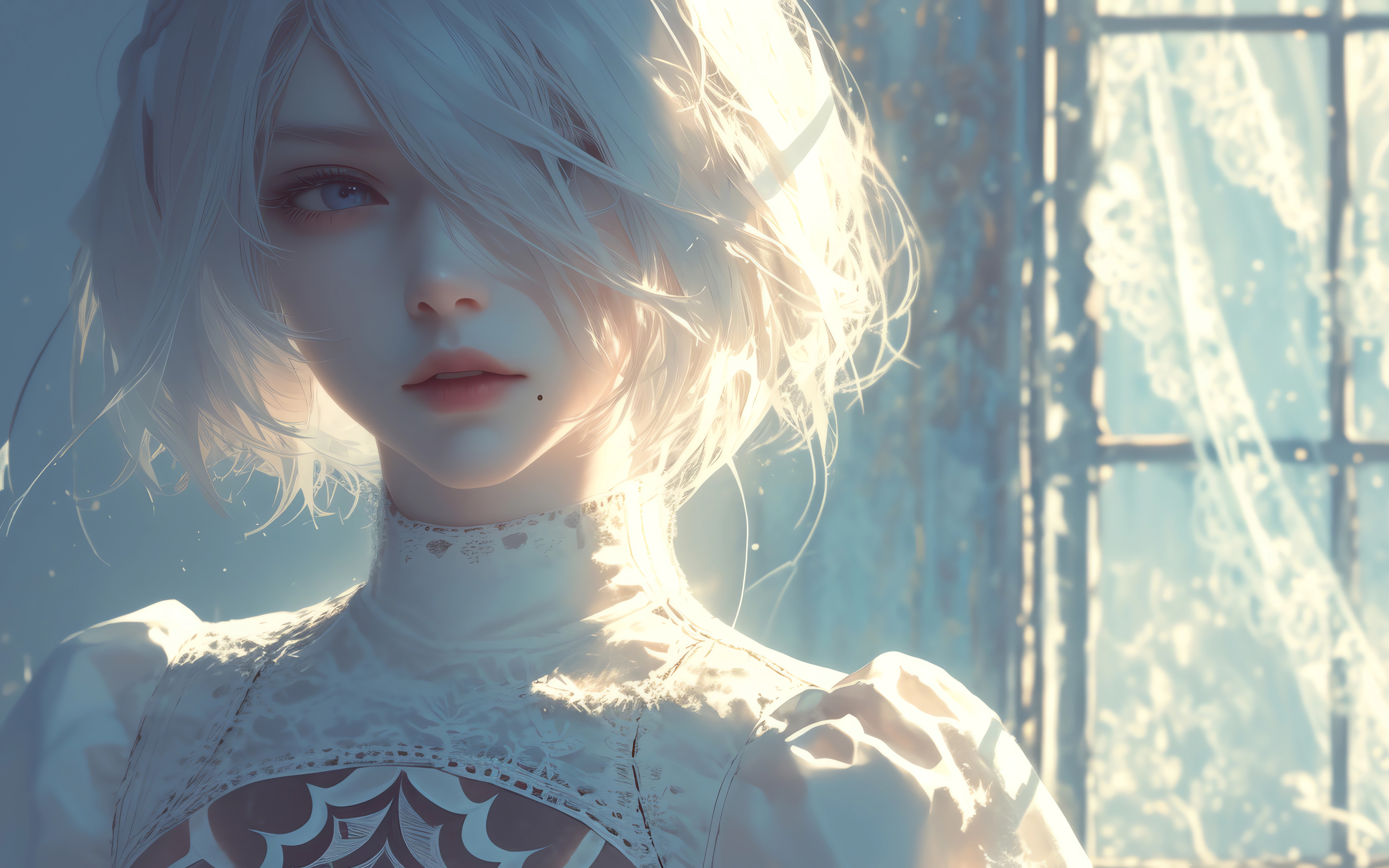 2b 窗 光影 4K高清壁纸 3840x2400