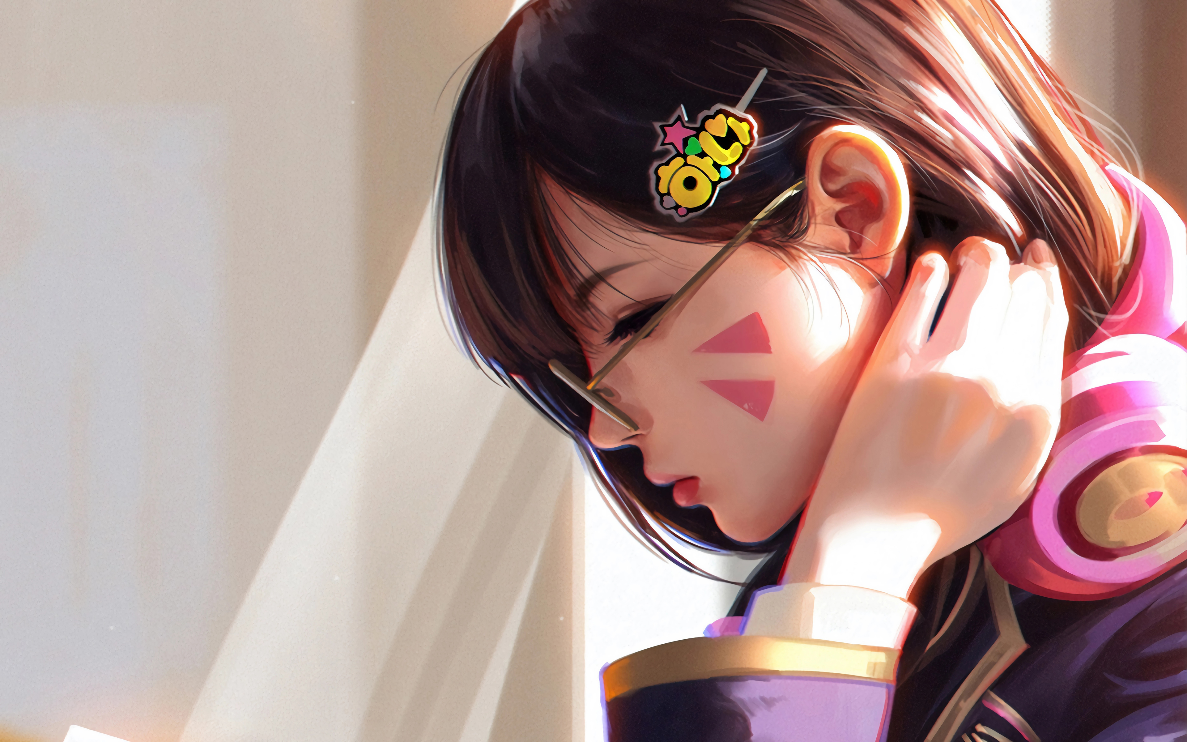 DVA守望先锋 游戏美女人物角色4K高清壁纸3840x2400