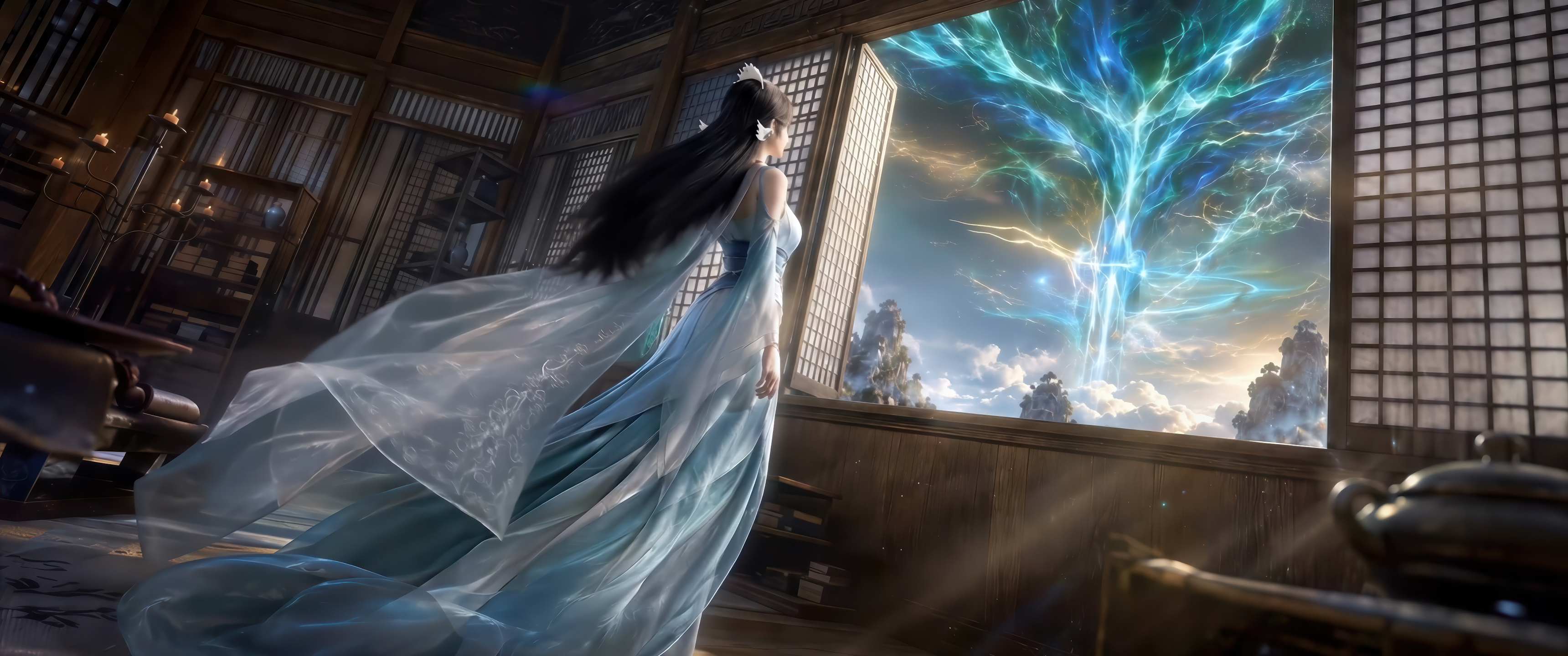 凡人修仙传 宋玉元婴天象 4K带鱼屏壁纸3440x1440