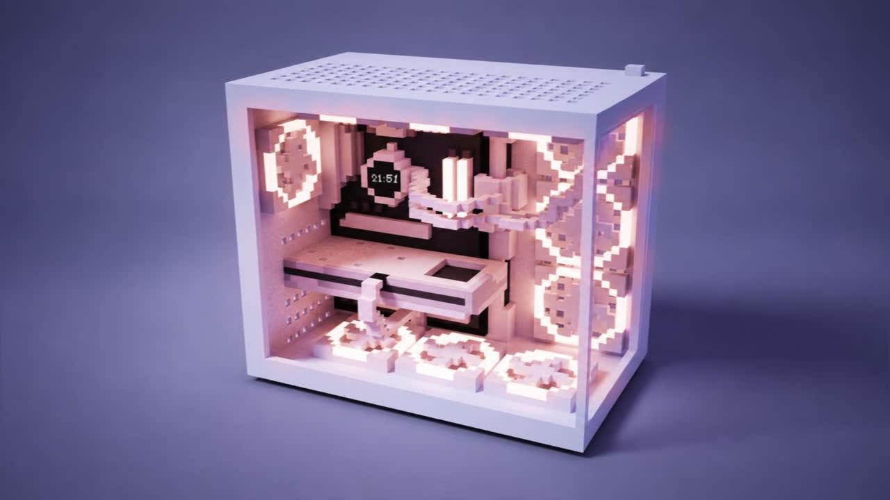 我的世界 白色 RGB 游戏电脑（时间）