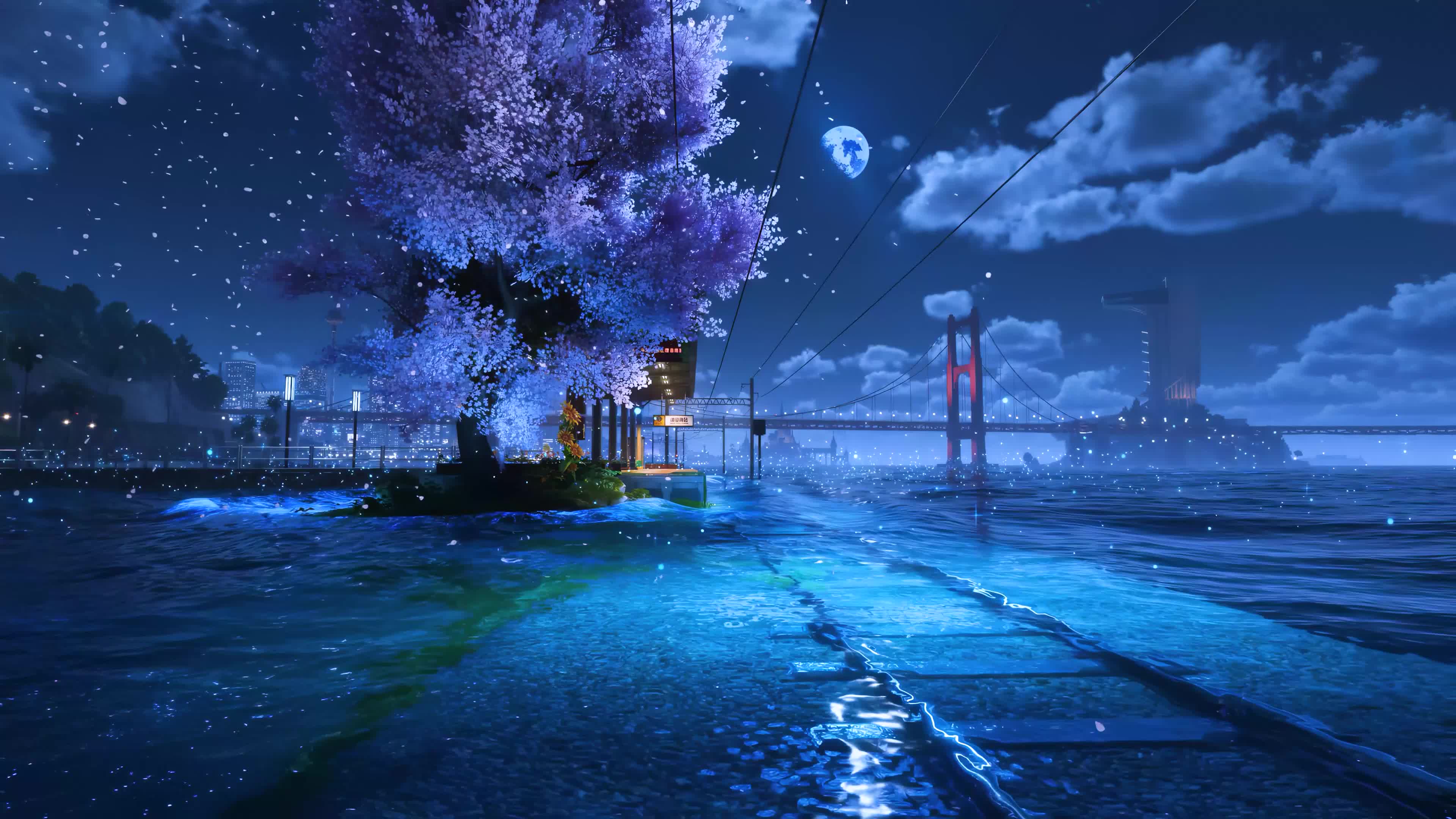异环-海边车站 夜晚