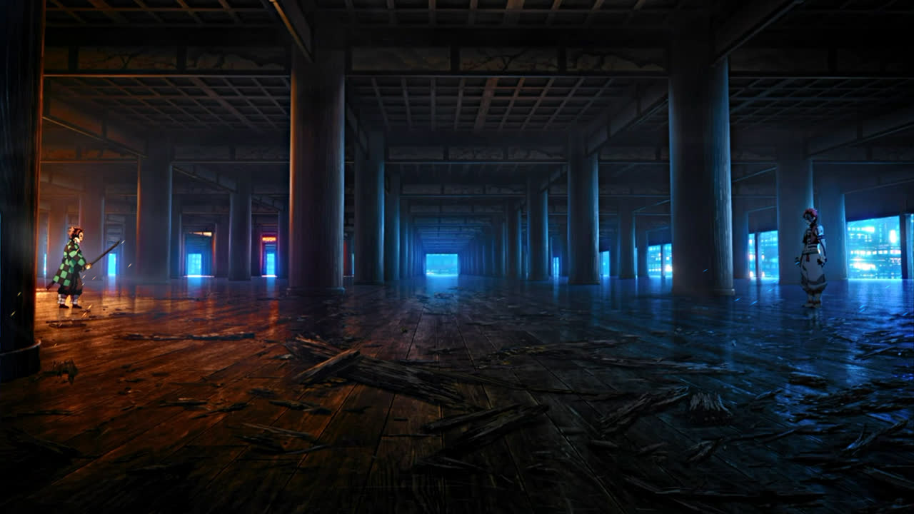 炭治郎 对 猗窝座 - Infinity Castle