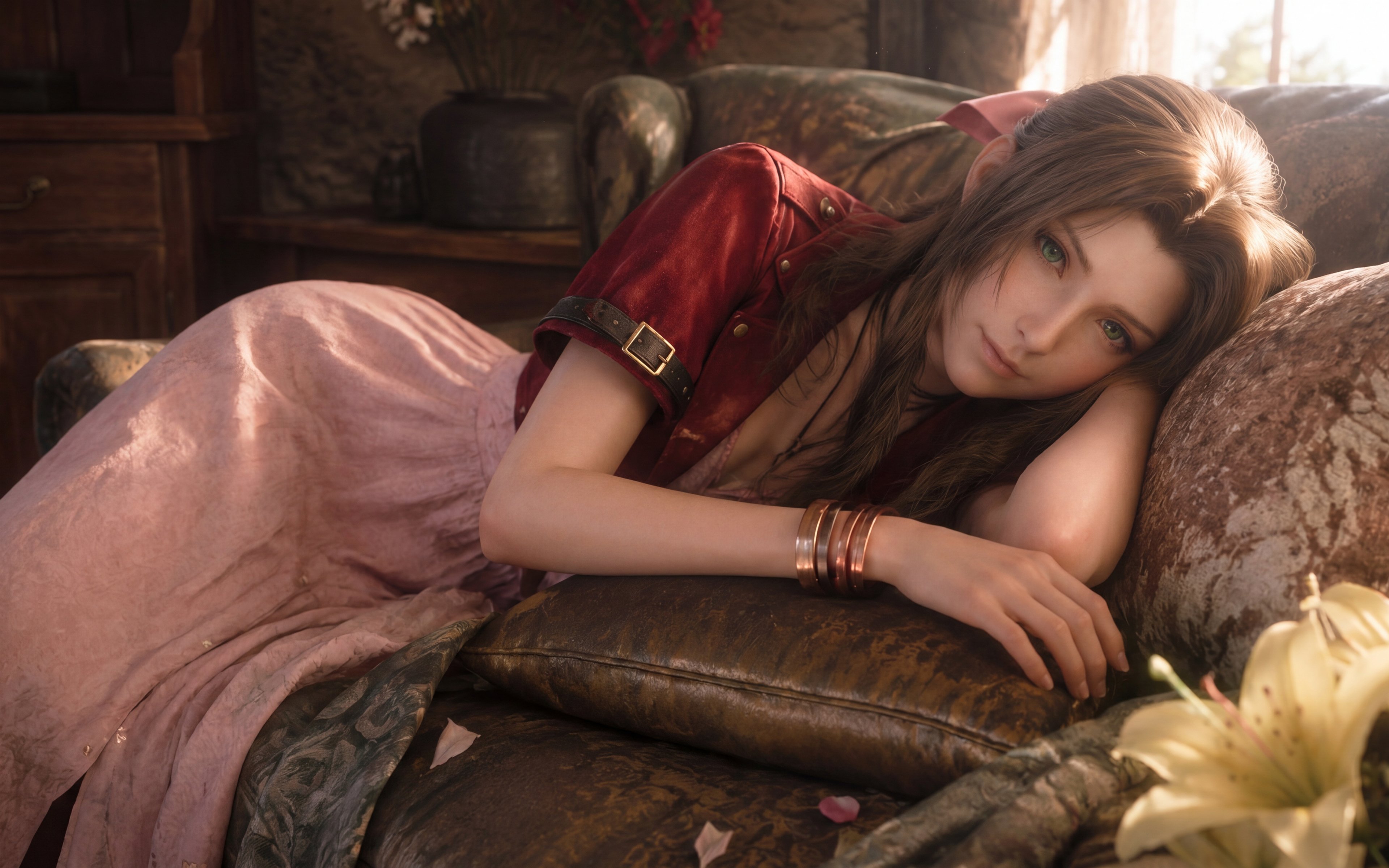 午后花憩 爱丽丝 4K壁纸3840x2400