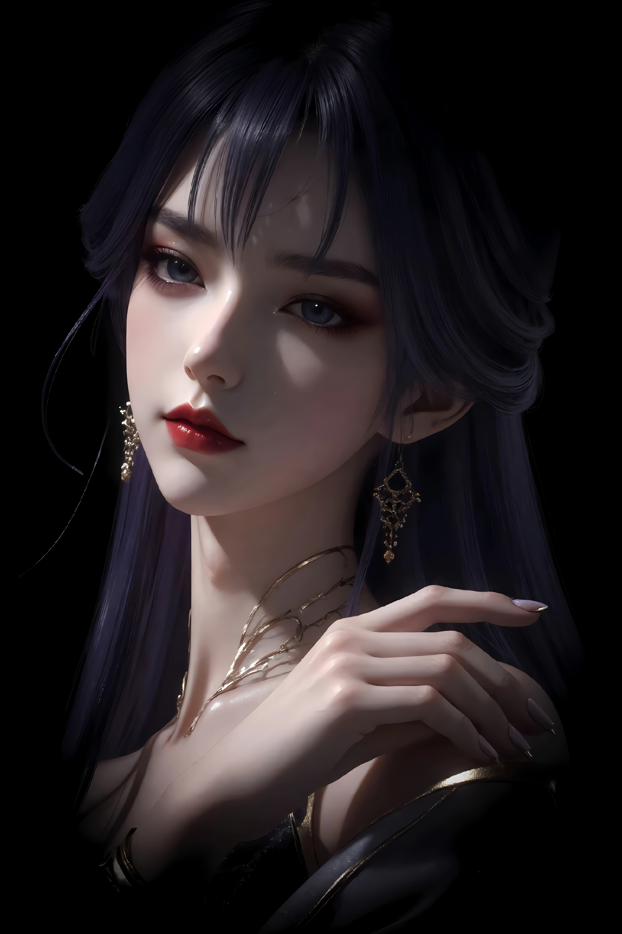 天穹长老 黑色背景 4K手机壁纸高清全面屏2560x3840