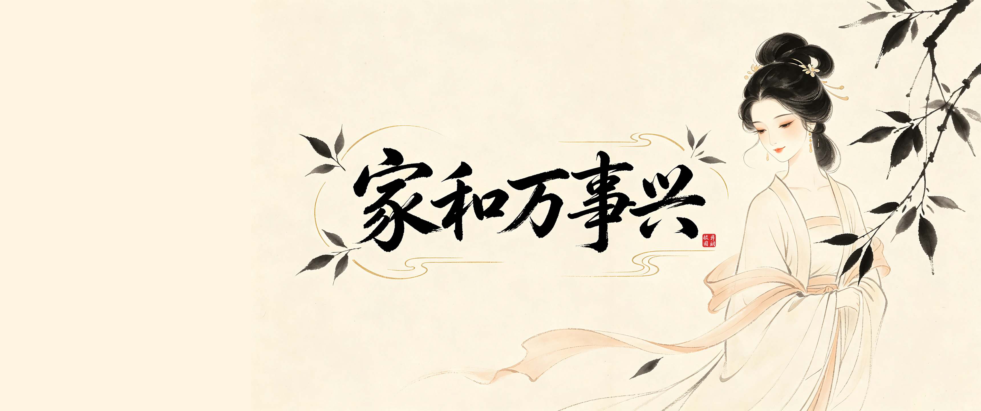 家和万事兴 唯美古风 3440x1440带鱼屏高清壁纸