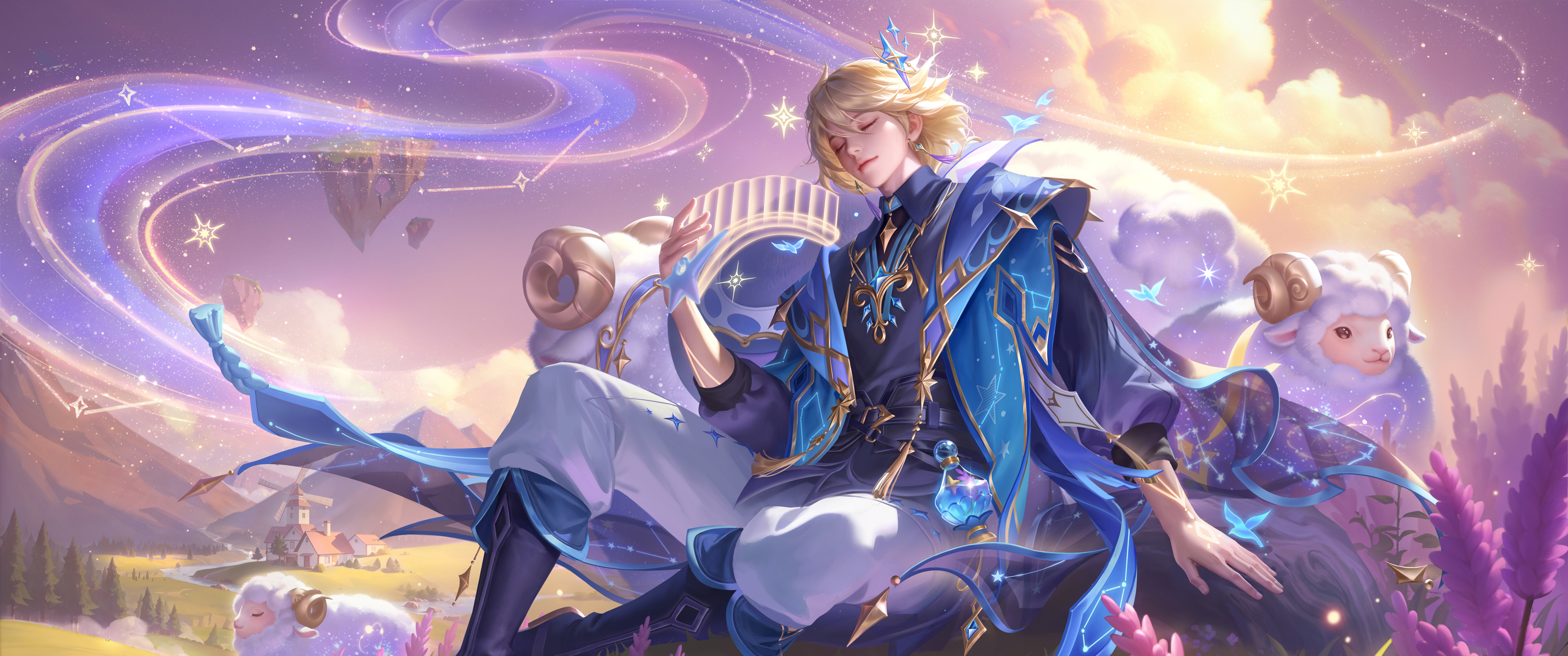 庄周-牧野星辉 星传说 王者荣耀3440x1440带鱼屏壁纸超清