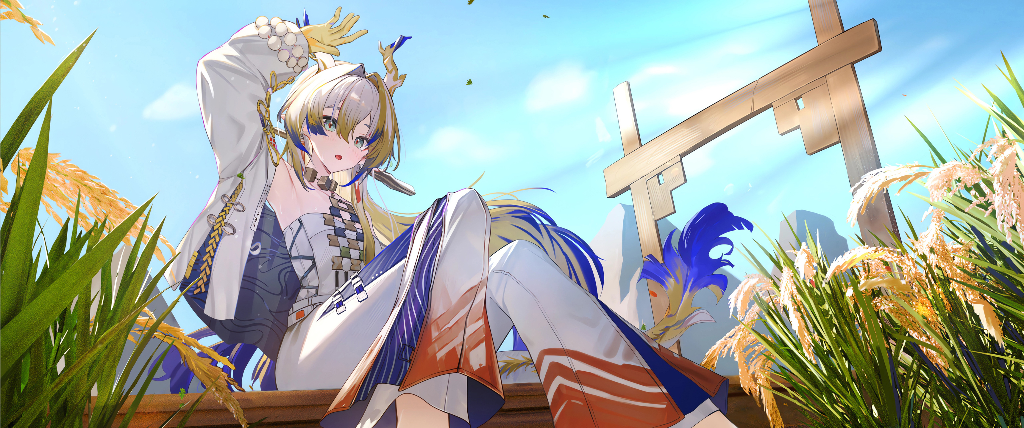 明日方舟黍 高清带鱼屏壁纸3440x1440