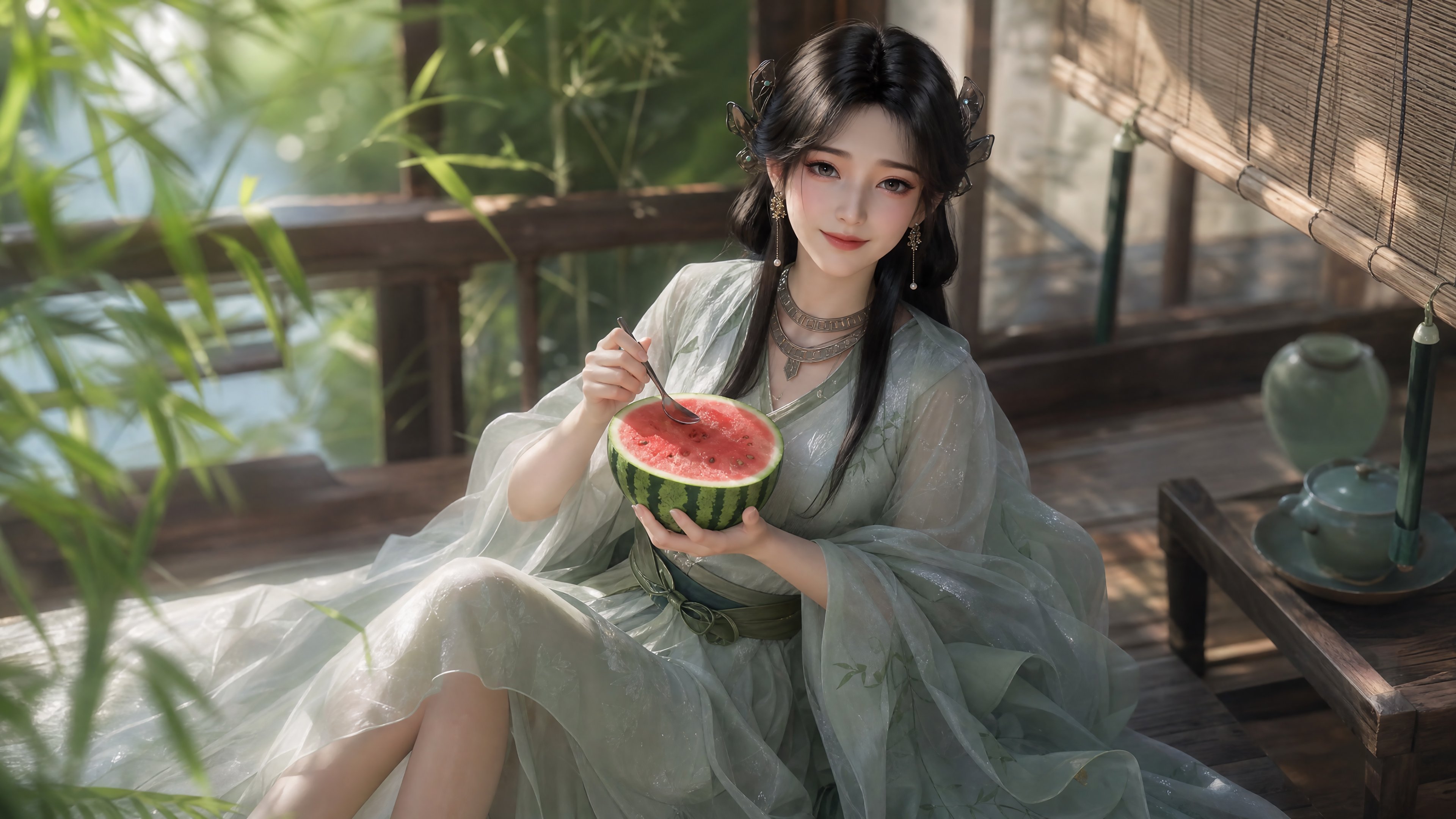 梅凝 夏日西瓜 凡人修仙传 4K电脑壁纸3840x2160