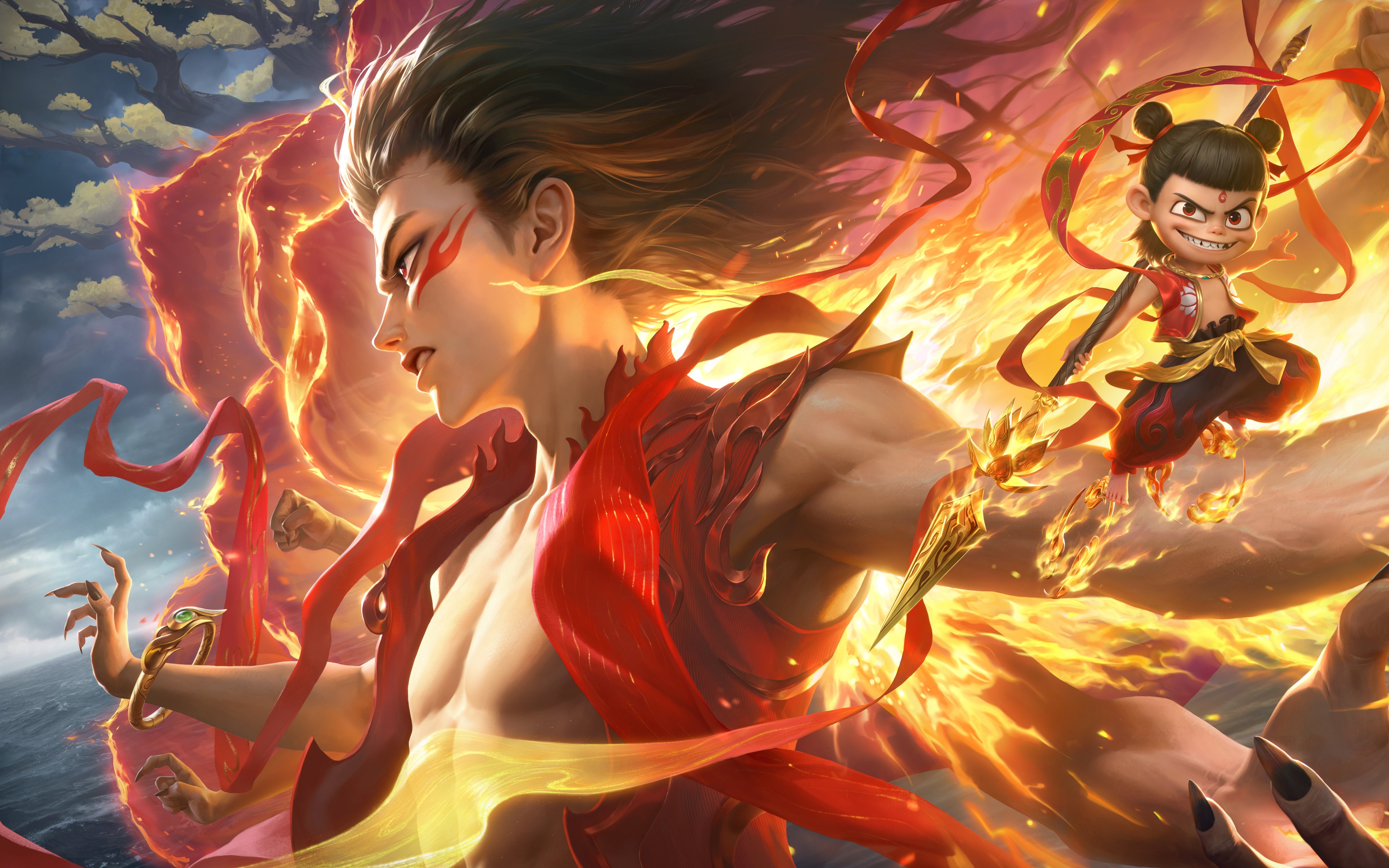 王者荣耀 哪吒魔丸 4K超清壁纸 3840x2400