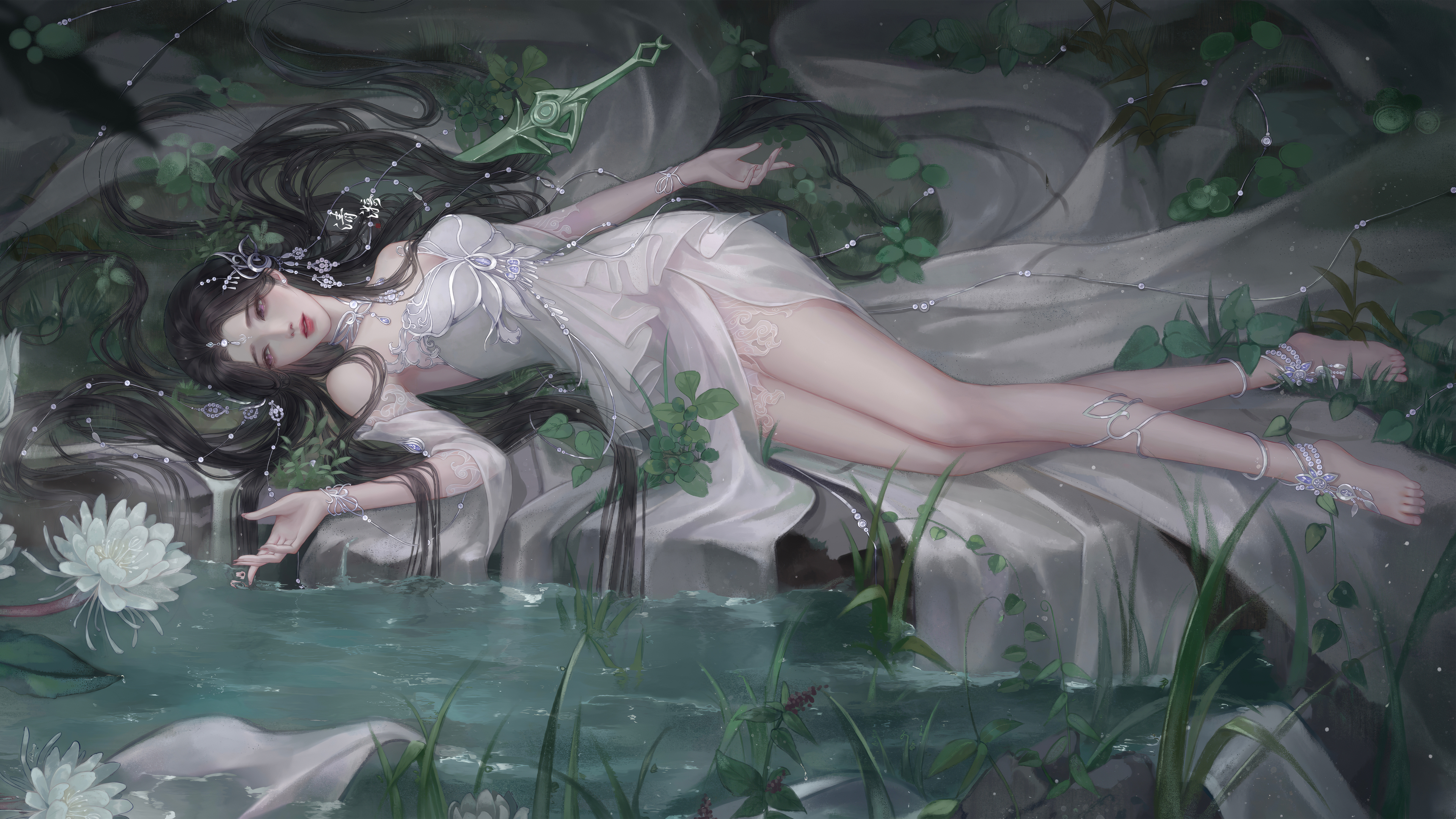 碧水幽昙 清漪 月婵 完美世界 4K高清壁纸3840x2160