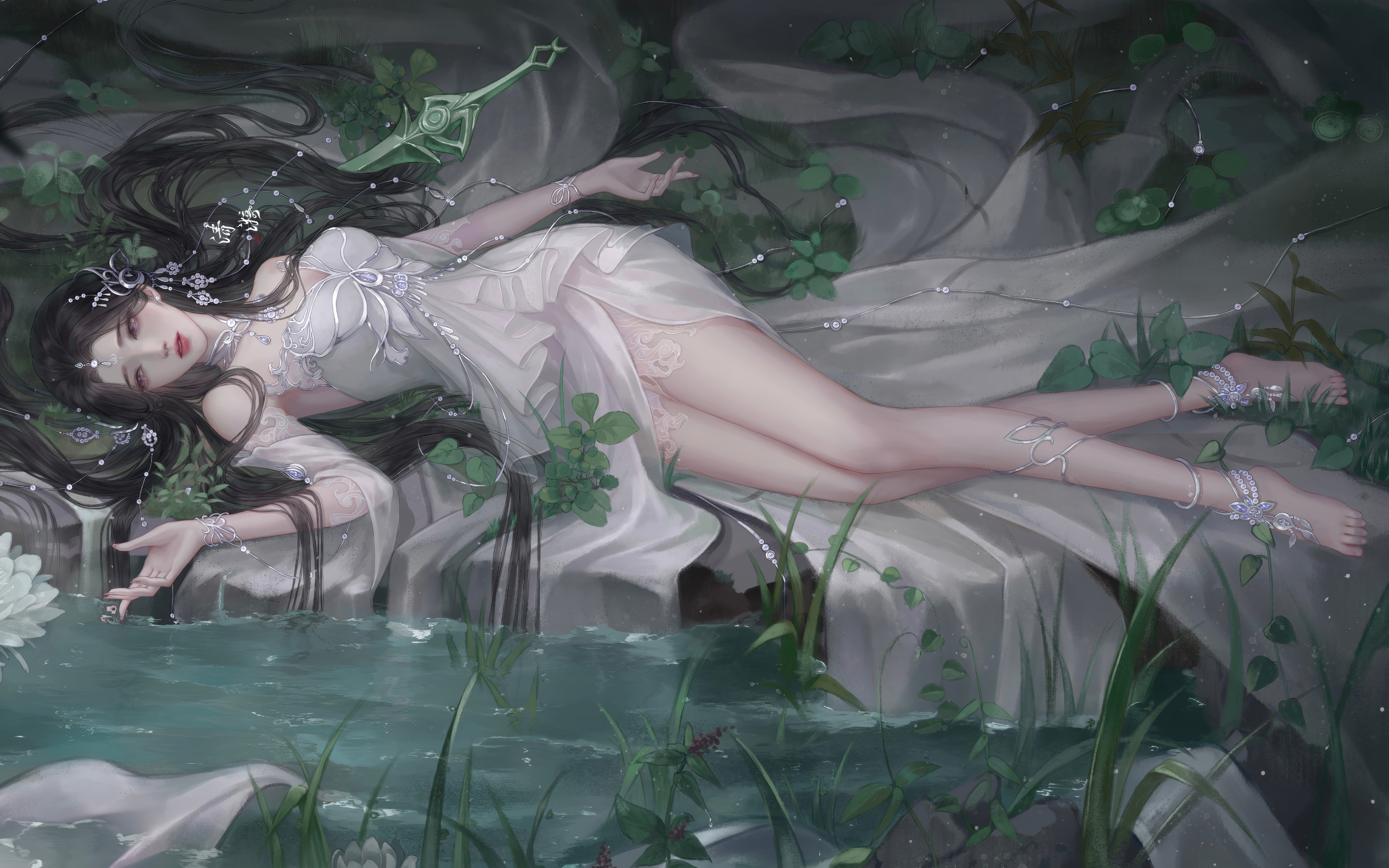 碧水幽昙 清漪 月婵 完美世界 4K高清壁纸3840x2400
