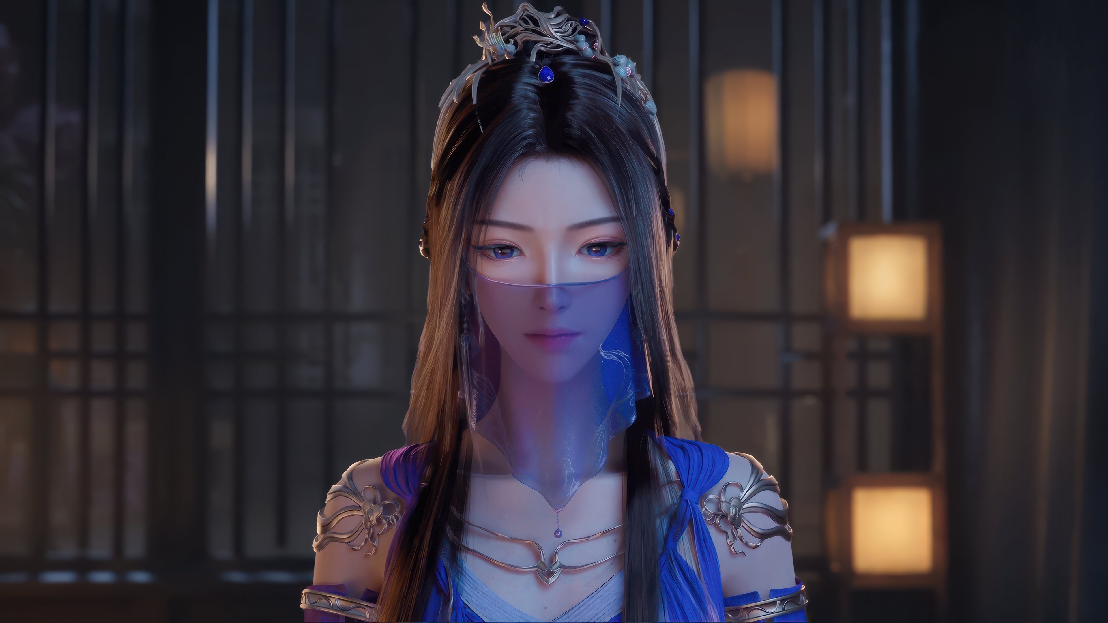 紫灵 面纱 凡人修仙传 4K桌面壁纸3840x2160