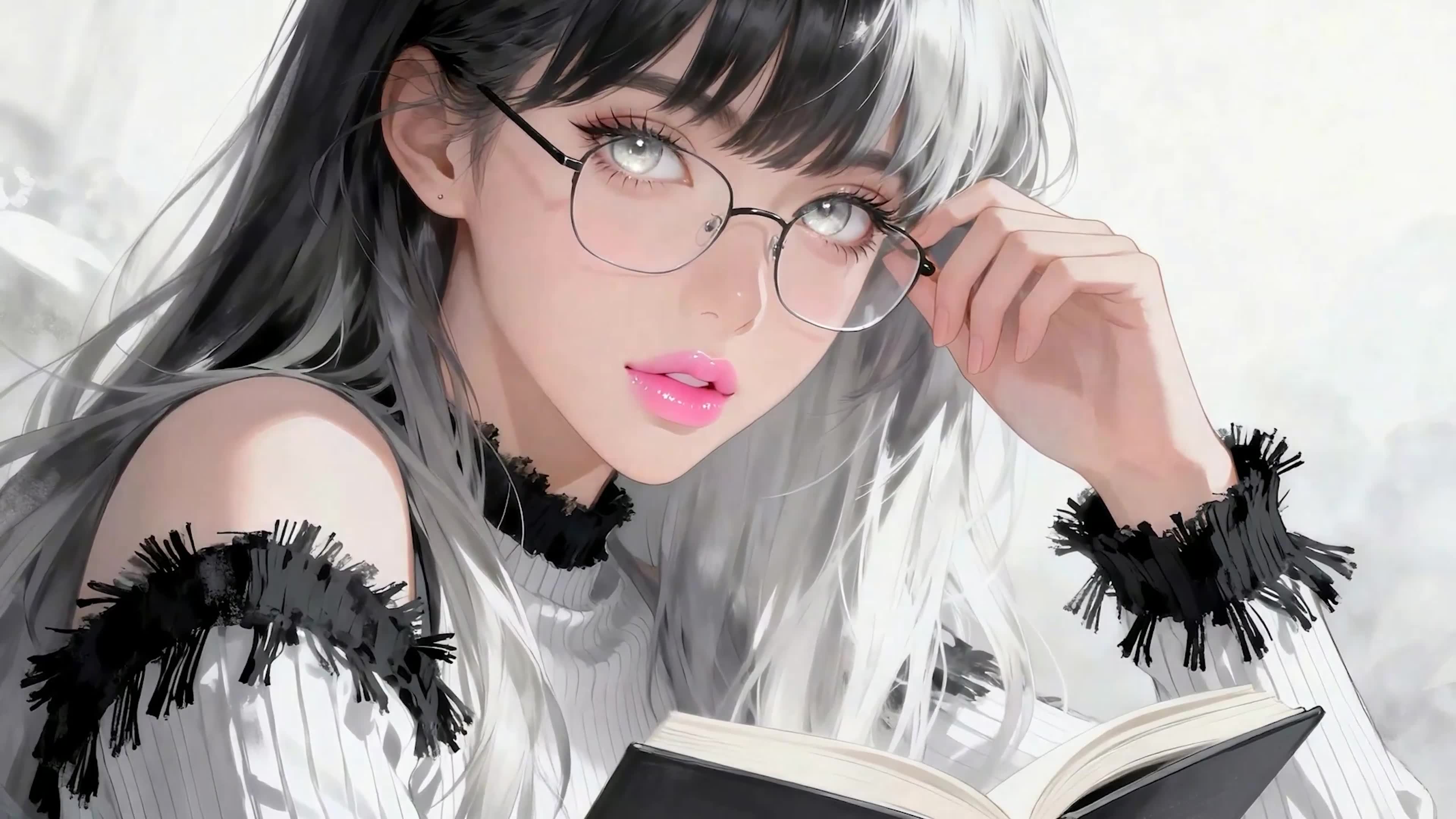 戴眼镜女孩