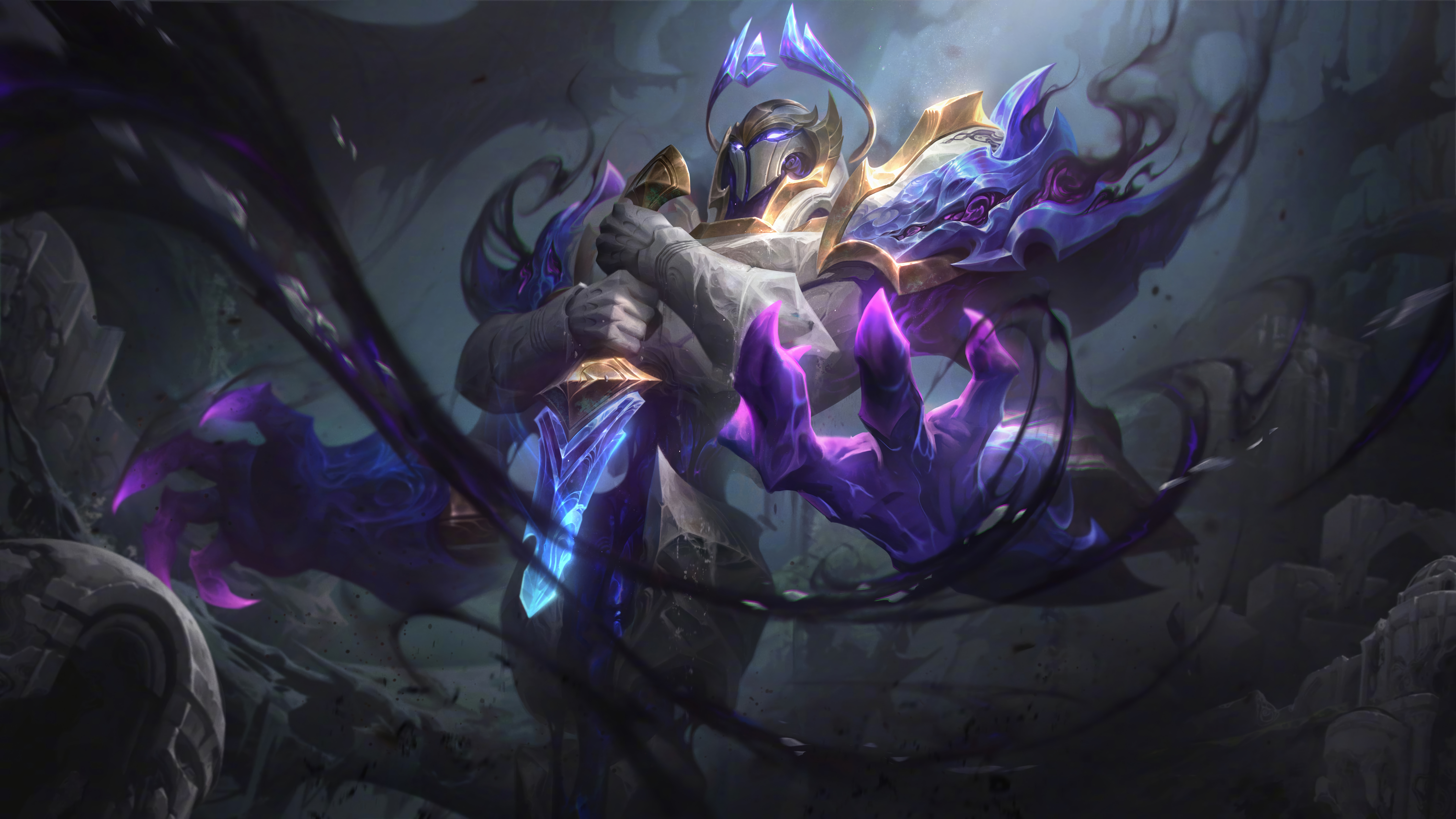 英雄联盟LOL 腐化禁魔石像 泽拉斯 8K游戏壁纸7680x4320