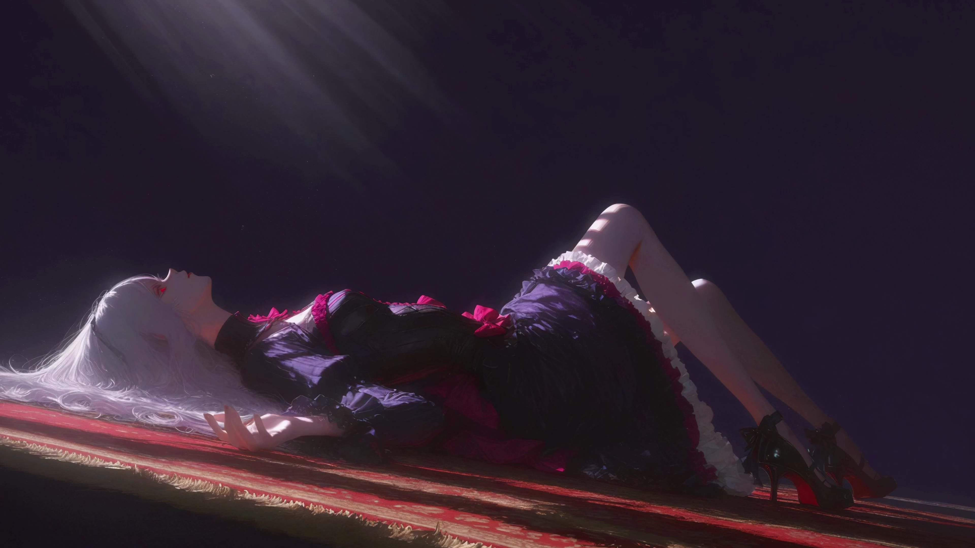 二次元光影美女壁纸