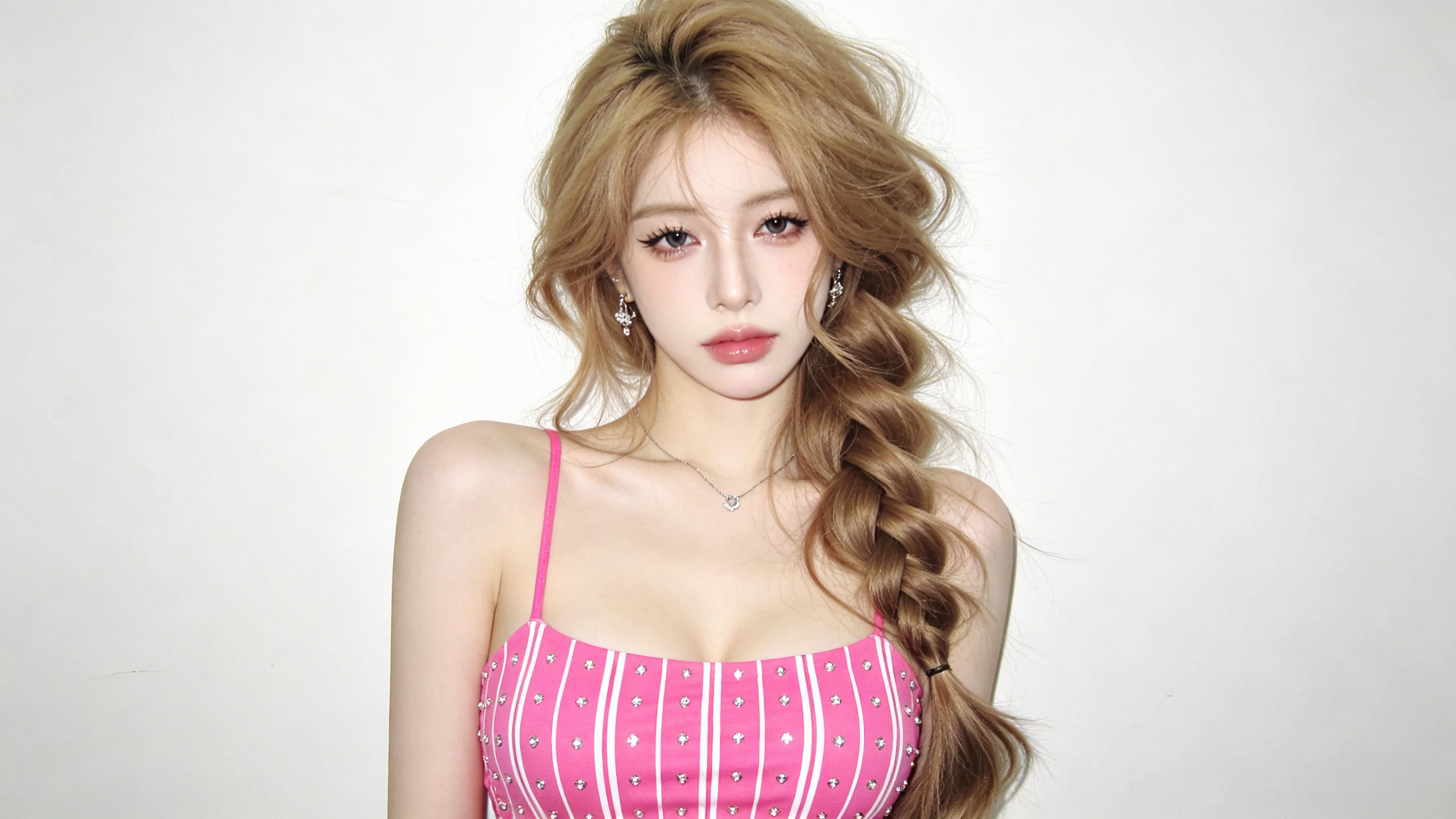 麻花辫性感美女