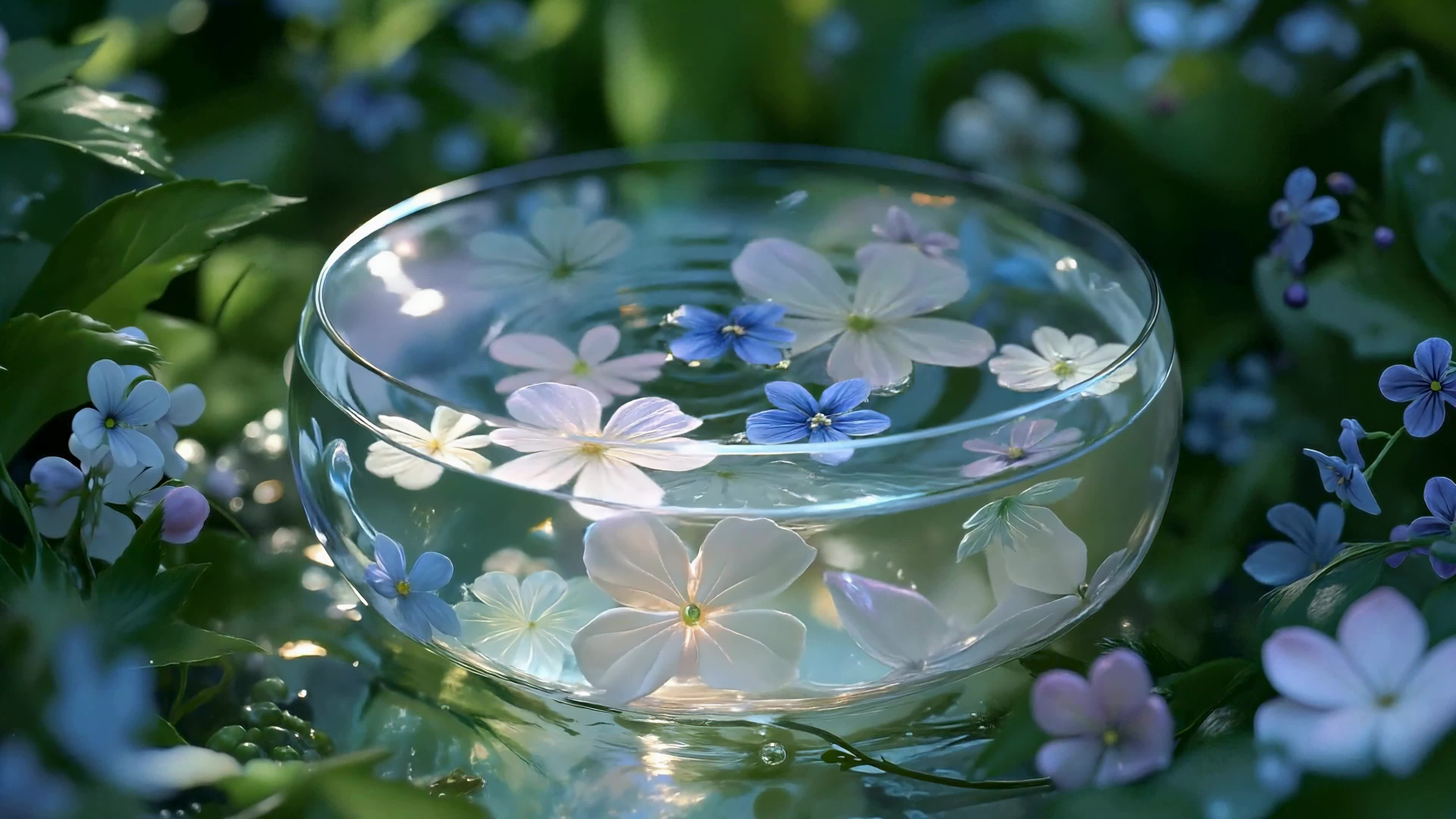 清碗浮花绿意悠然