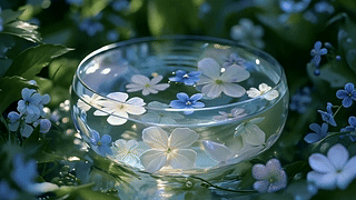 清碗浮花绿意悠然