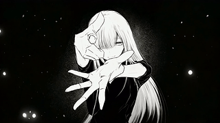 黑白长发少女