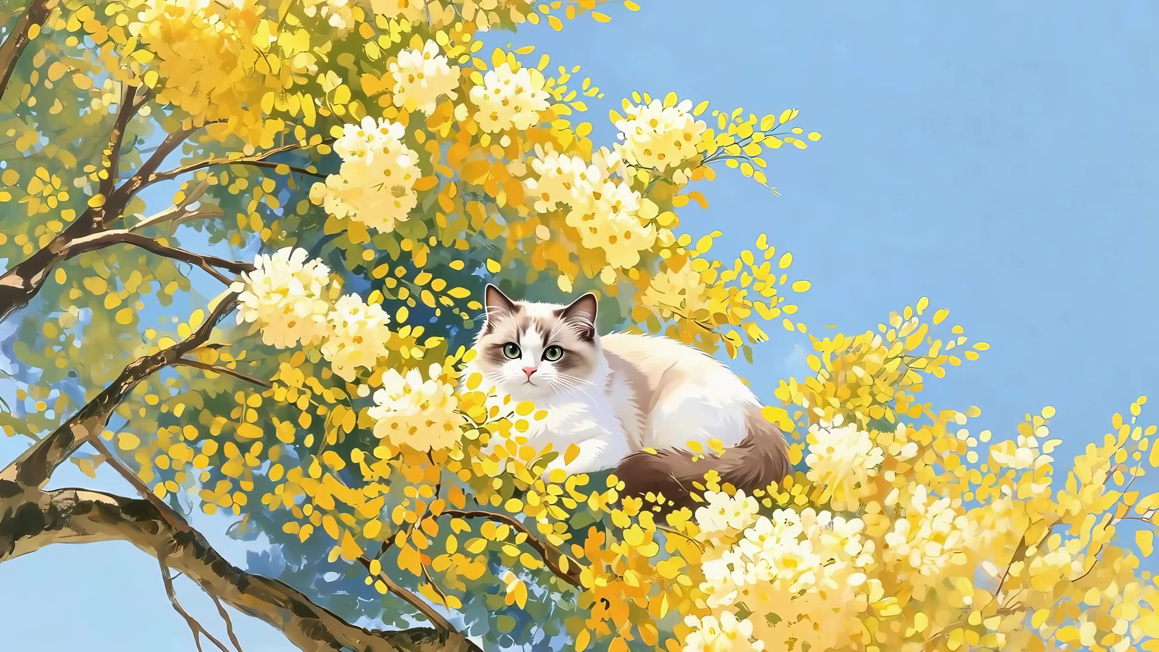 花中的猫