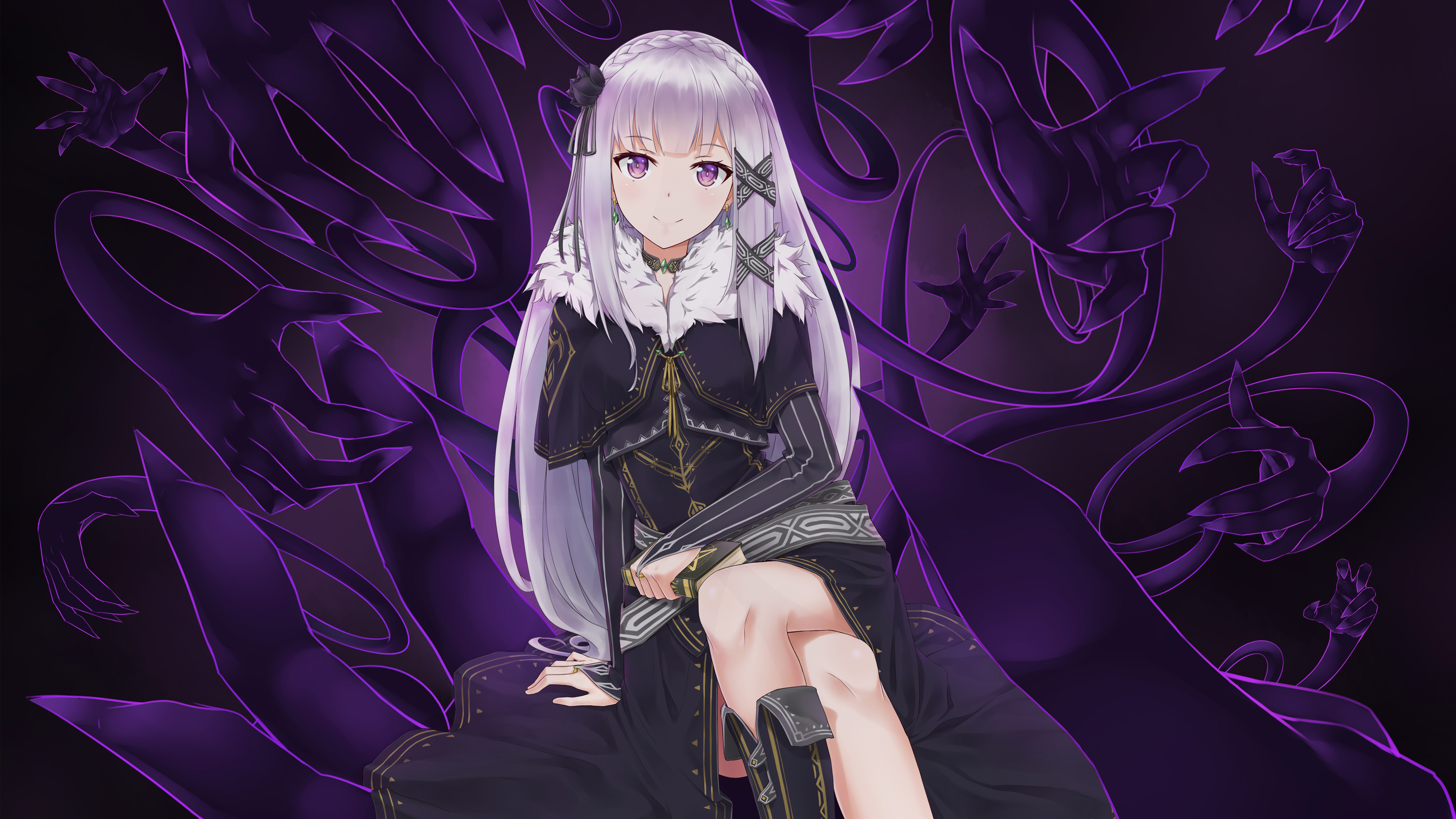 rezero 紫色眼睛动漫女_18959