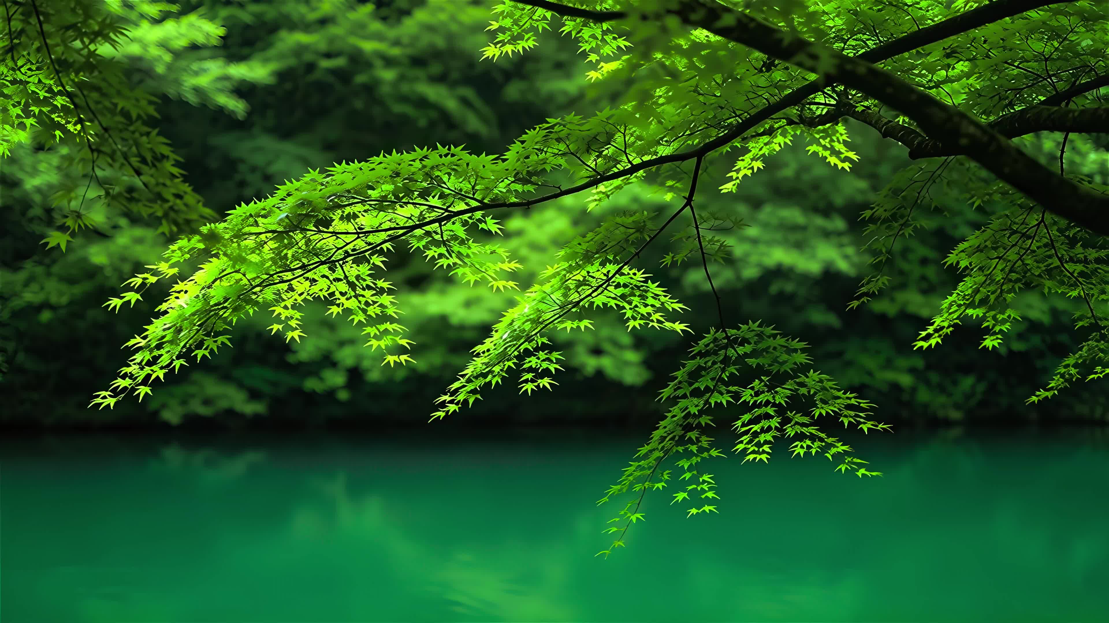 绿意流水护眼森林