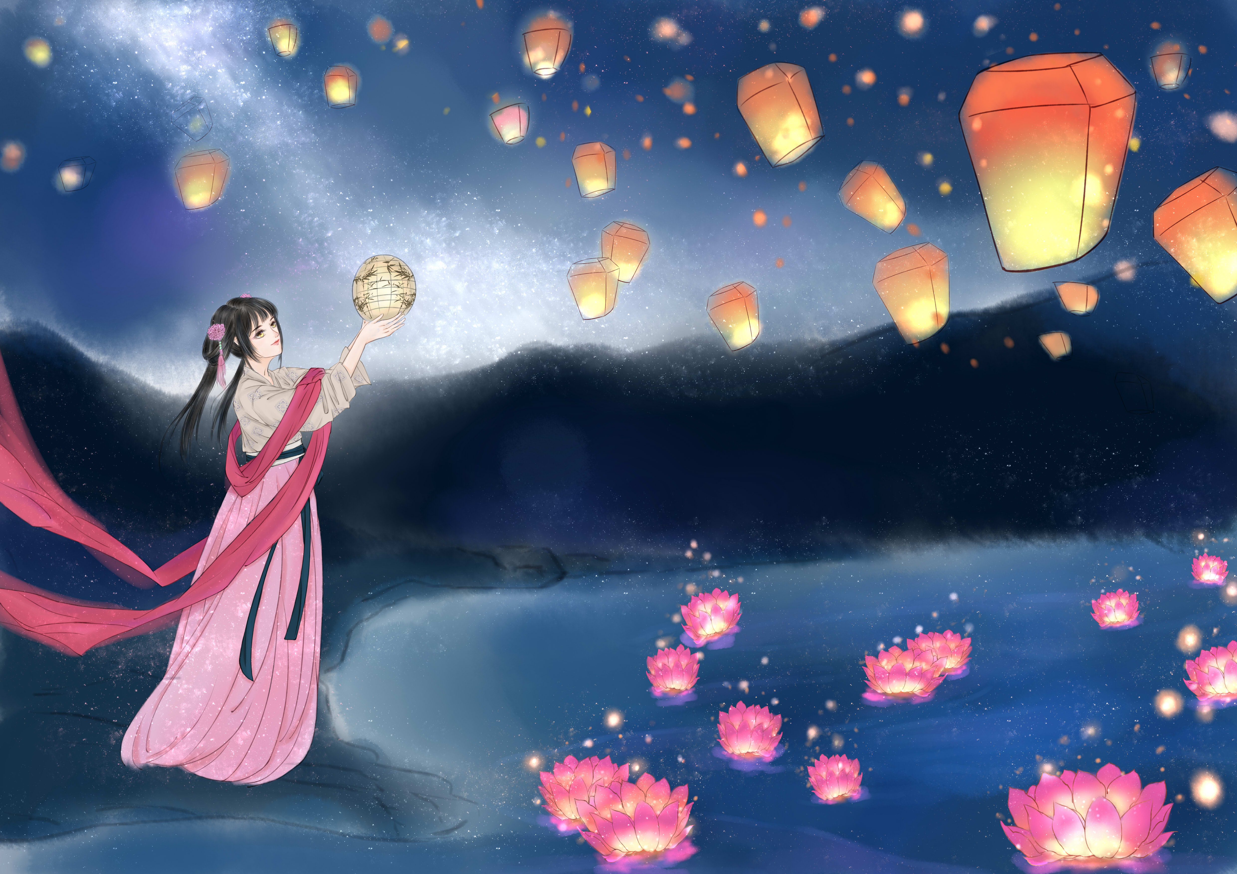 七夕河图 唯美古风4k图