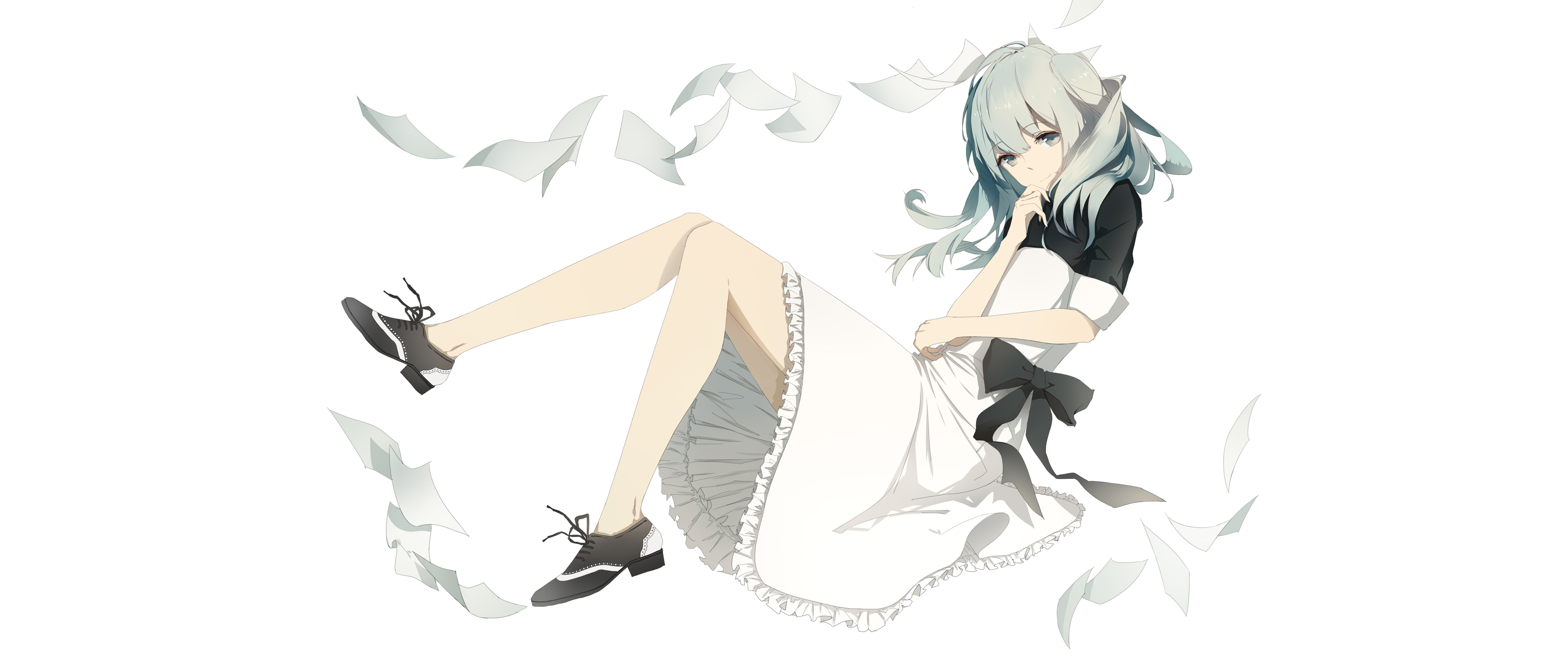 初音少女带鱼屏壁纸3440_19342
