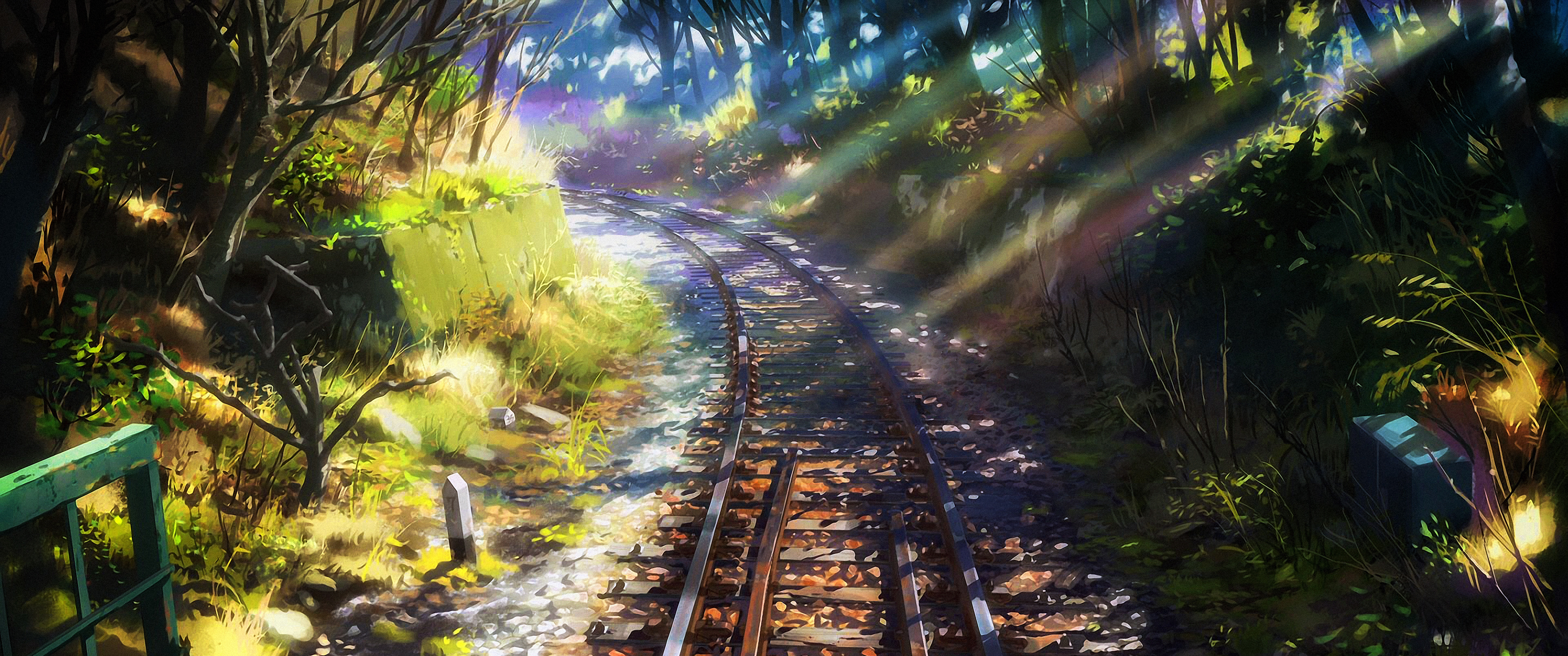 动漫铁路风景3440x1440