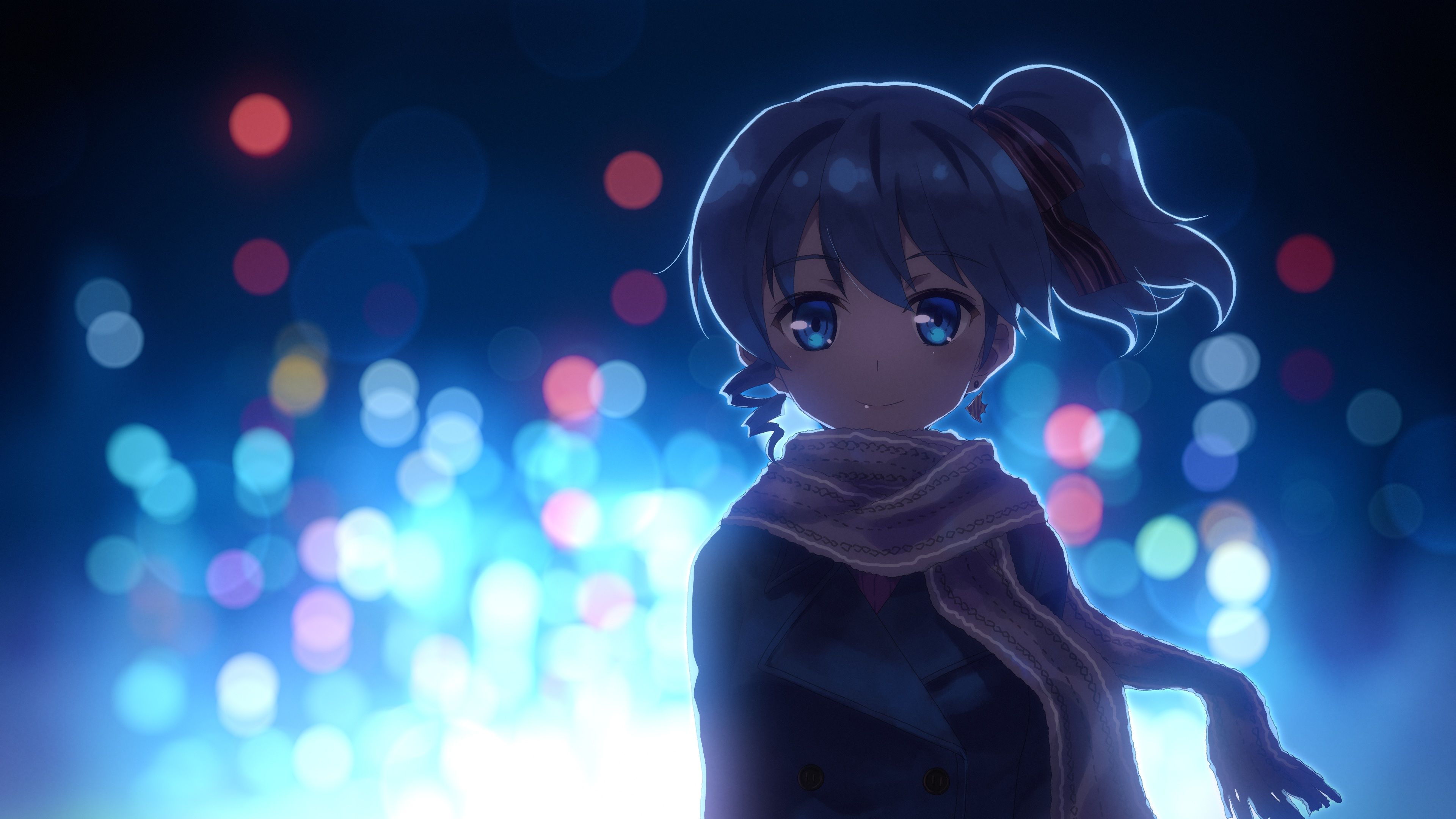 可爱动漫女生围巾3840x2_14520