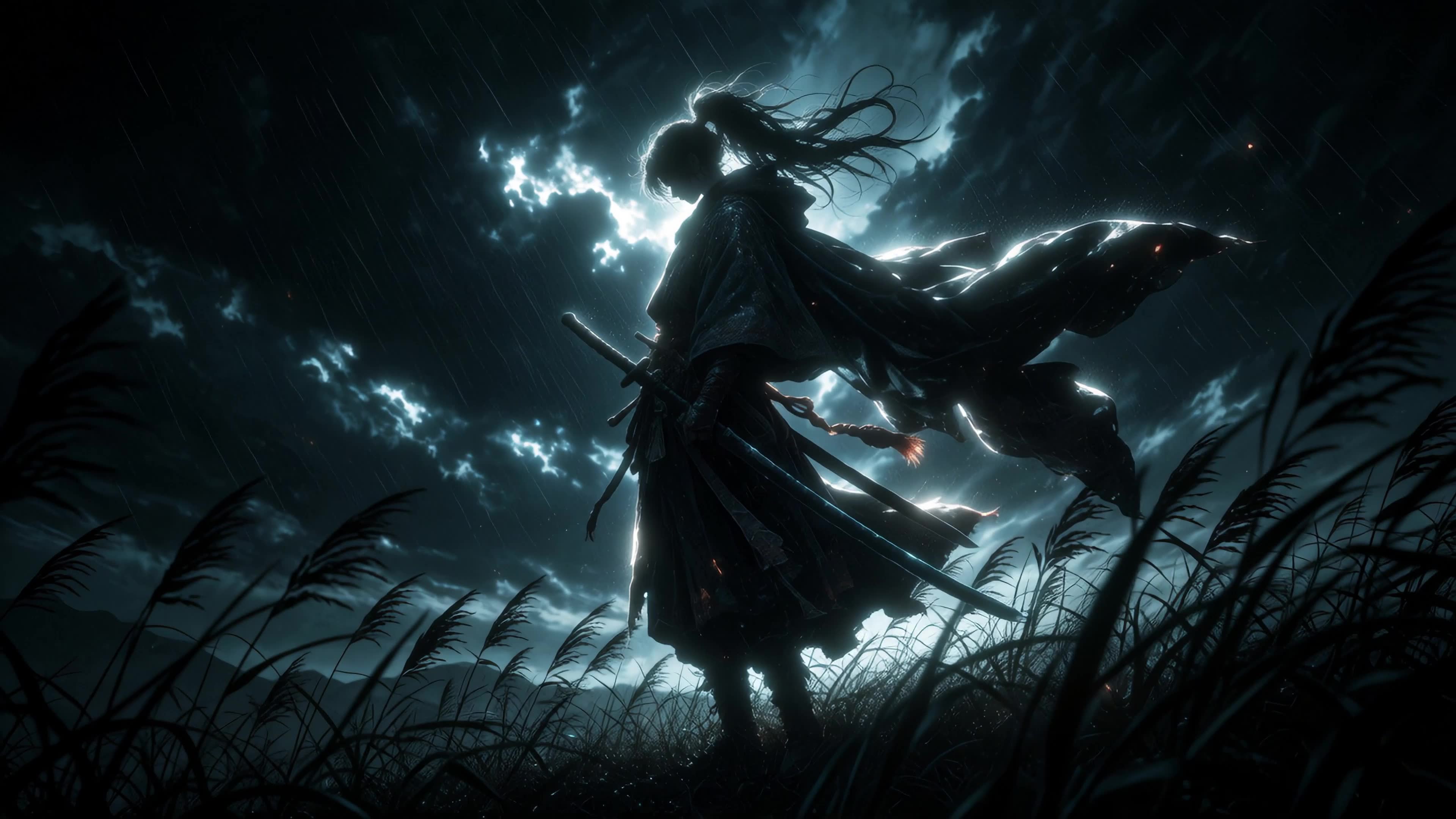雨中剑影