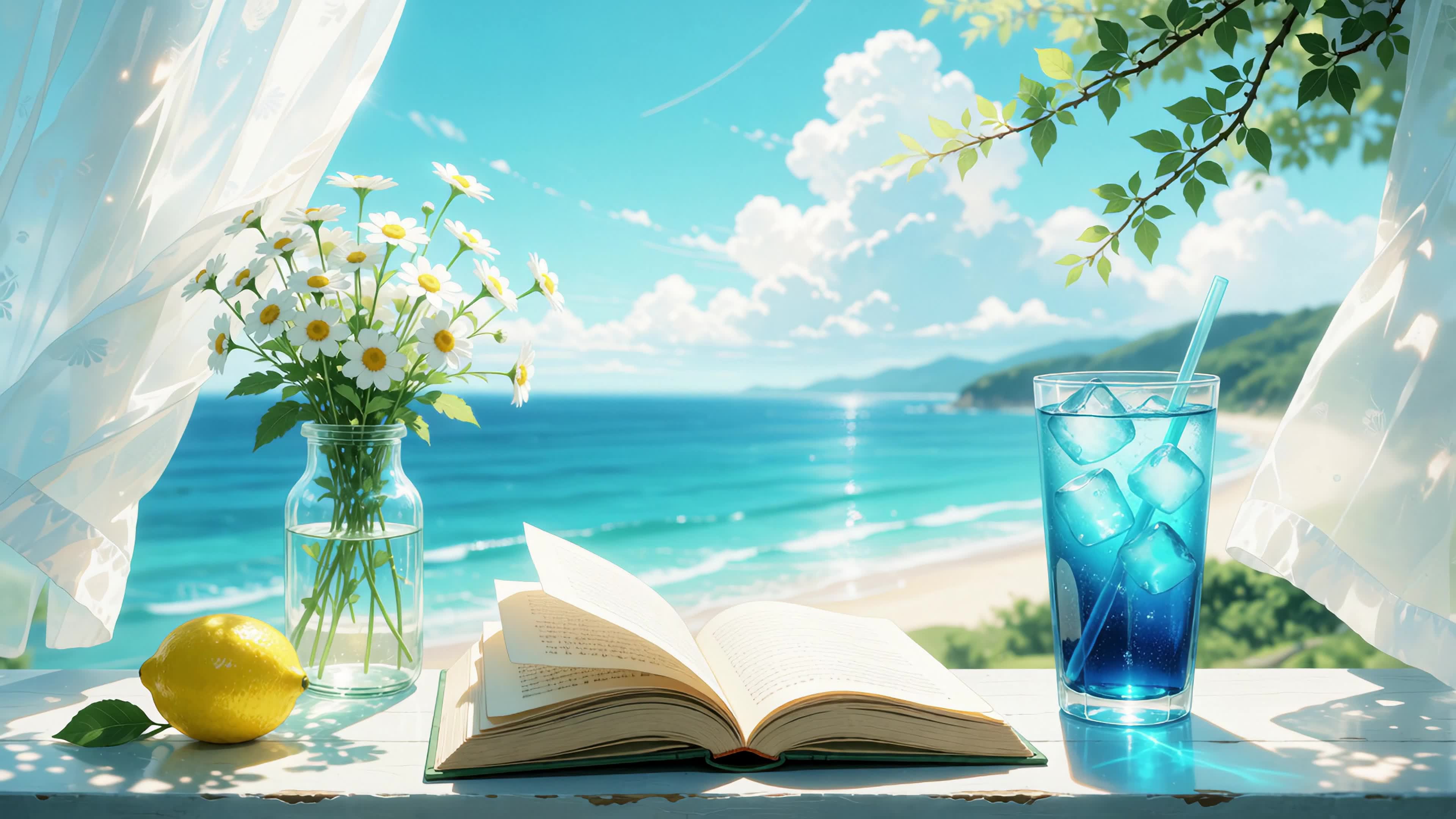 海畔书光