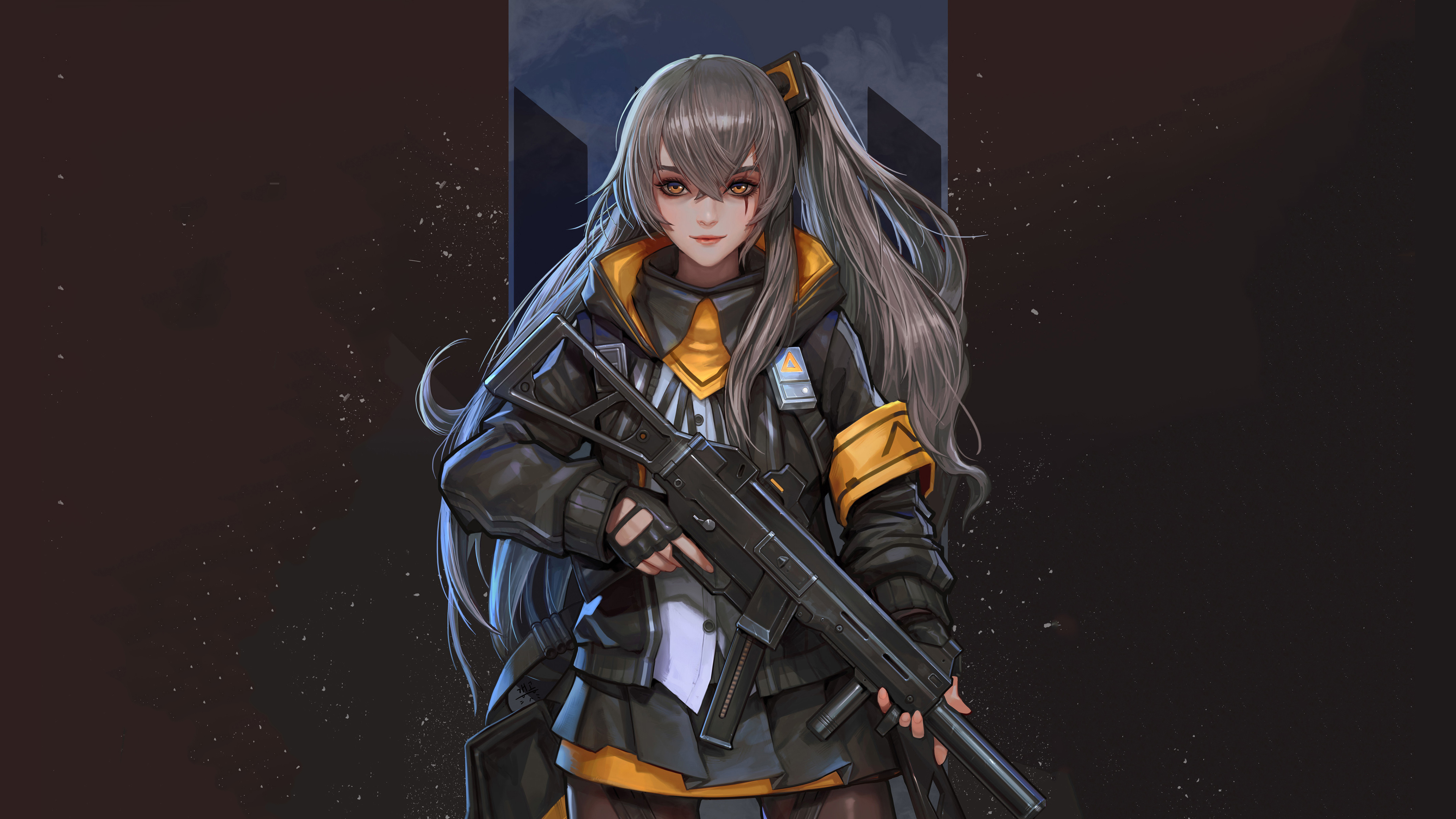 女孩战士,前线,4k动漫壁