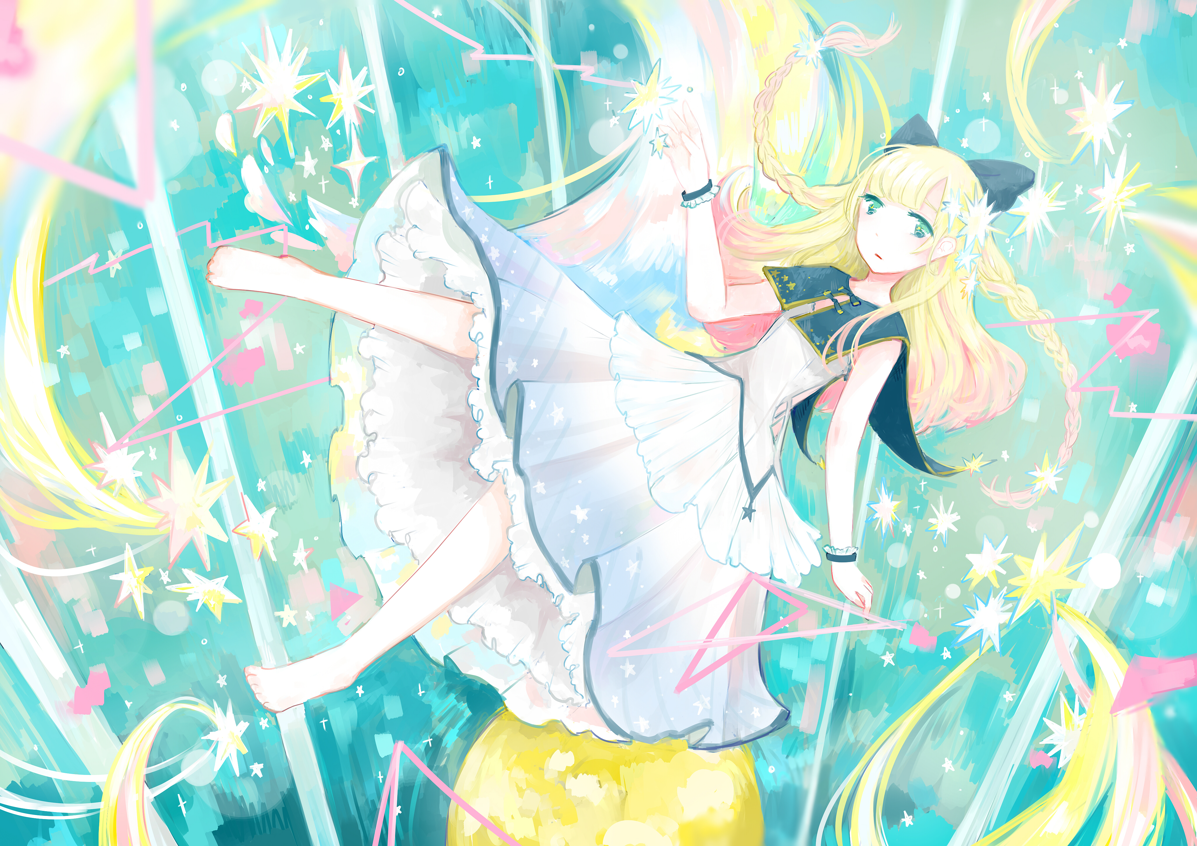 流星 可爱动漫少女4k壁