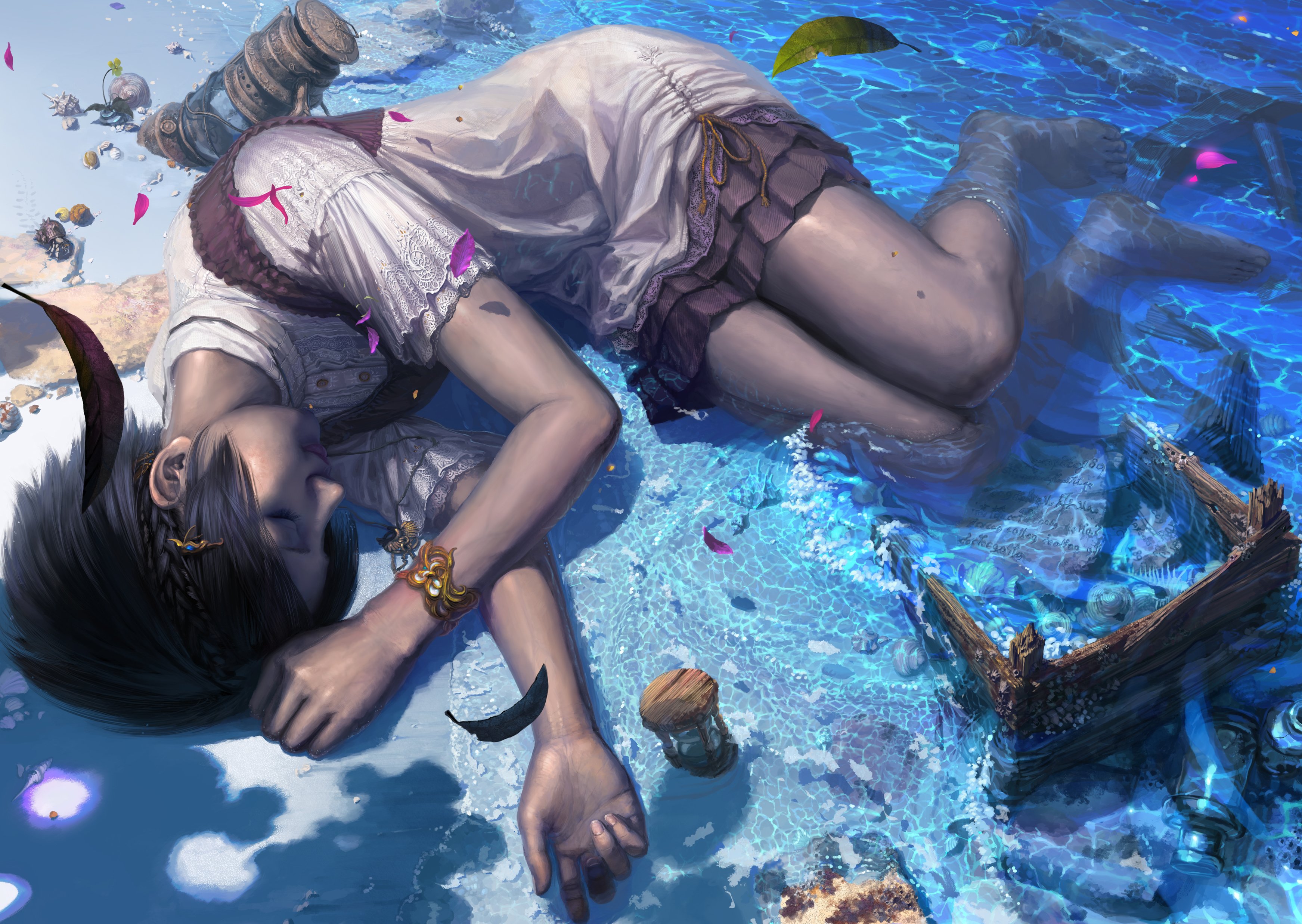 涟漪的摇篮曲 海滩女生