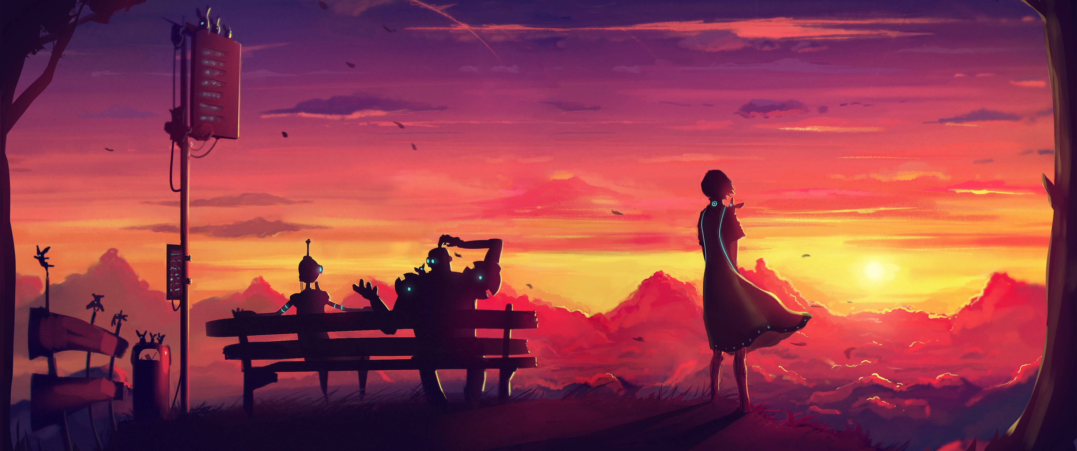 等公交车3440x1440壁纸_19497