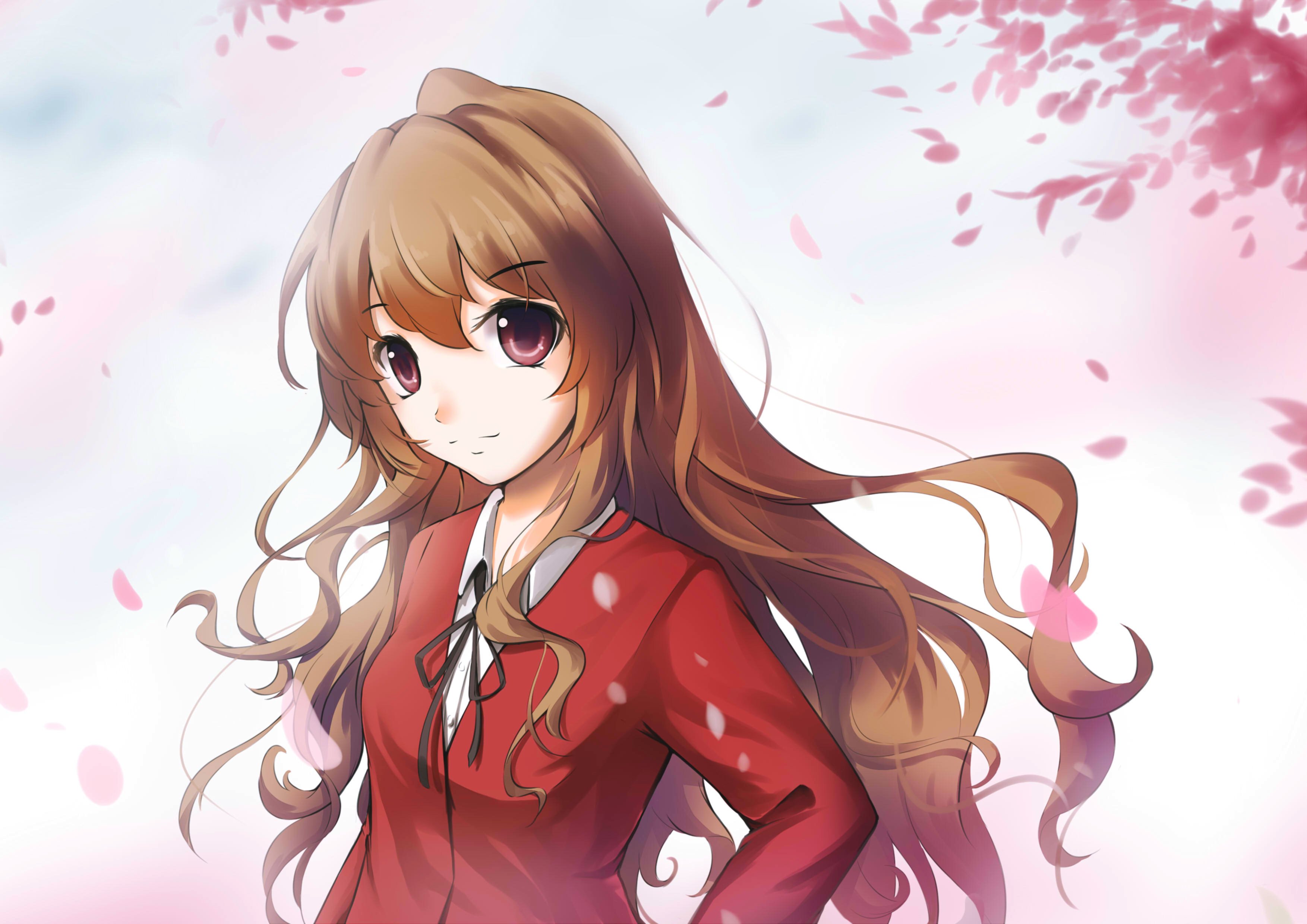 红色校服,女生,微笑,花_14414