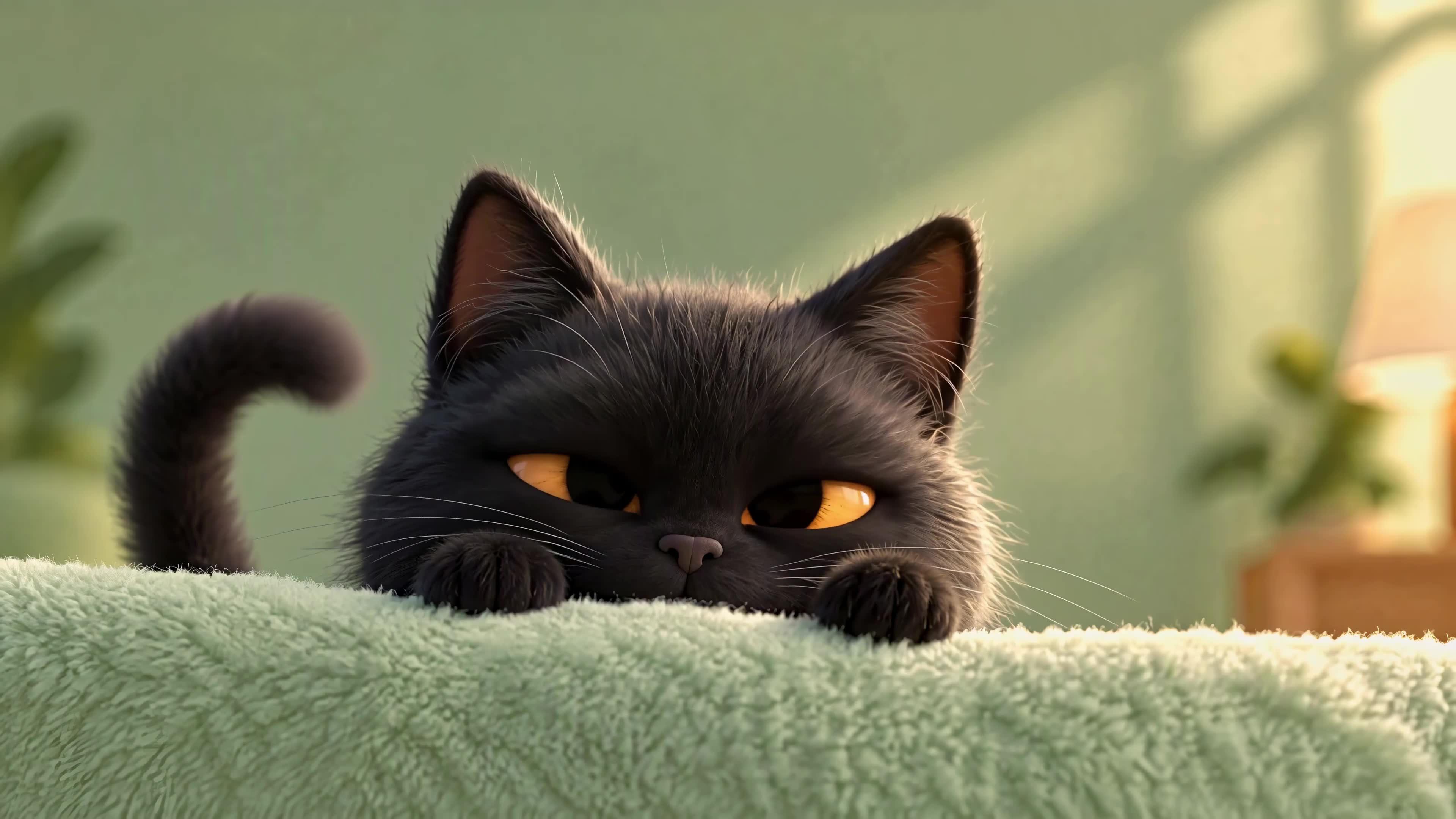 眨眼小黑猫