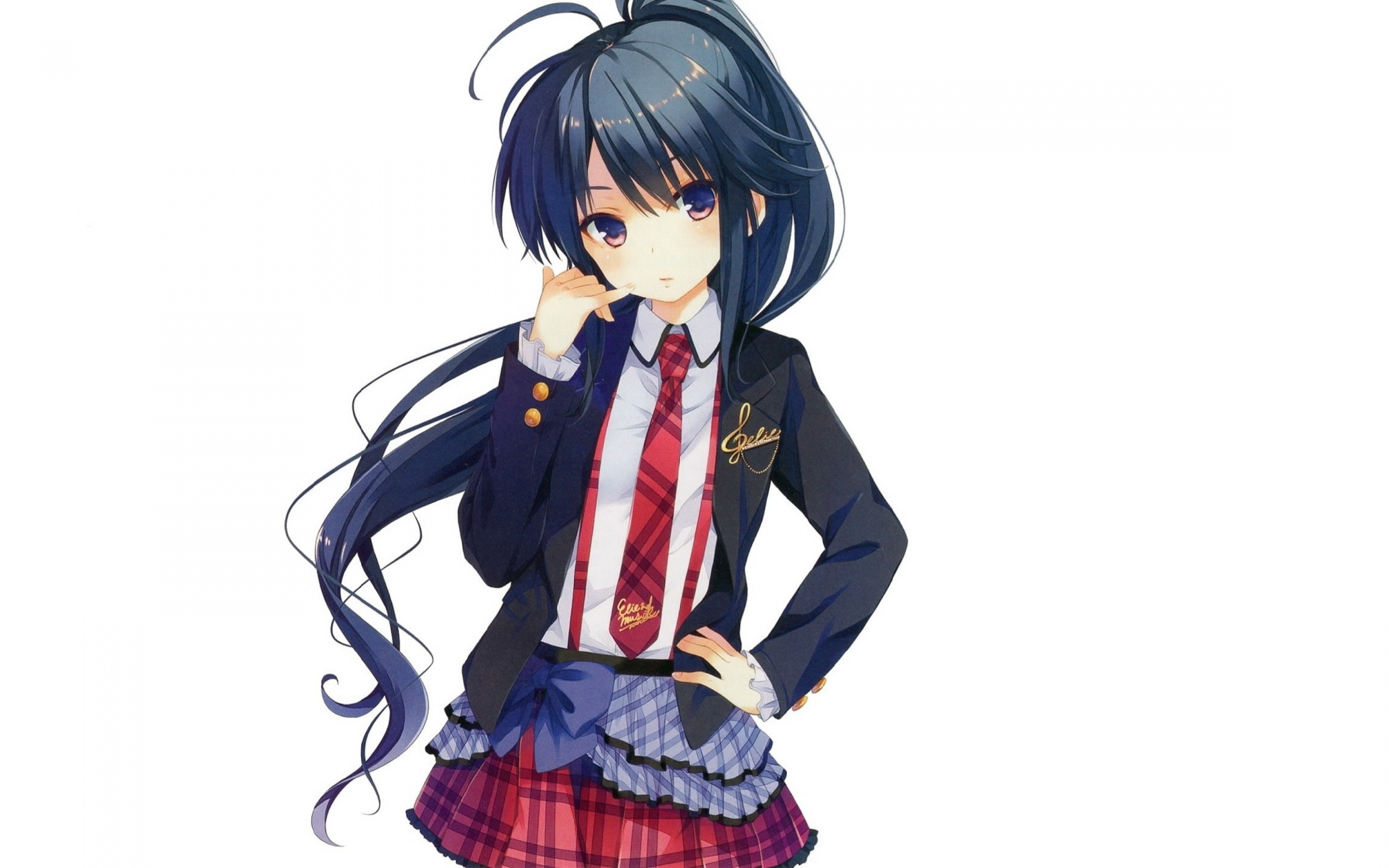 艺术女孩校服4K动漫壁纸_6955
