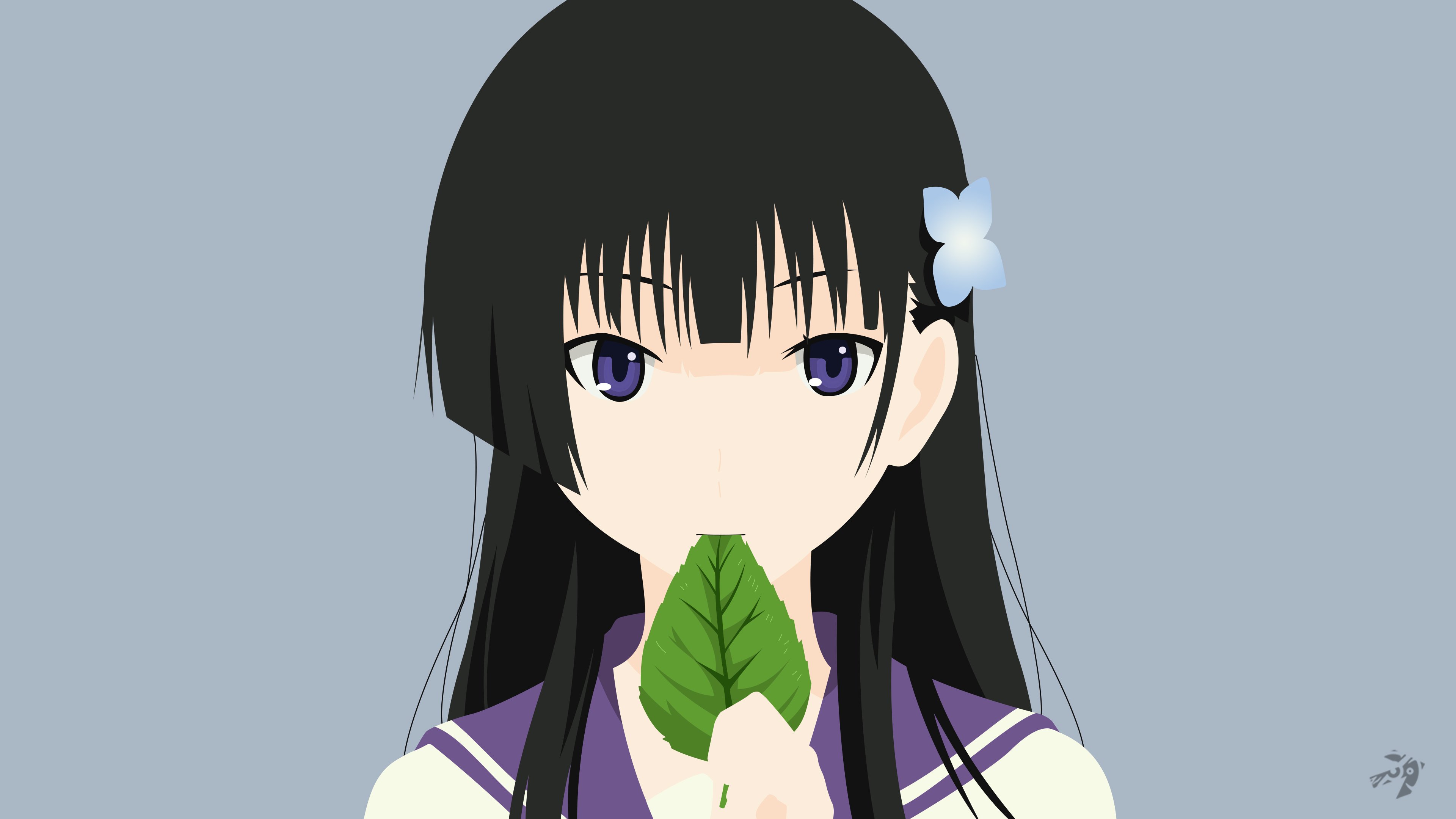 萌女孩简约4K动漫壁纸_16358