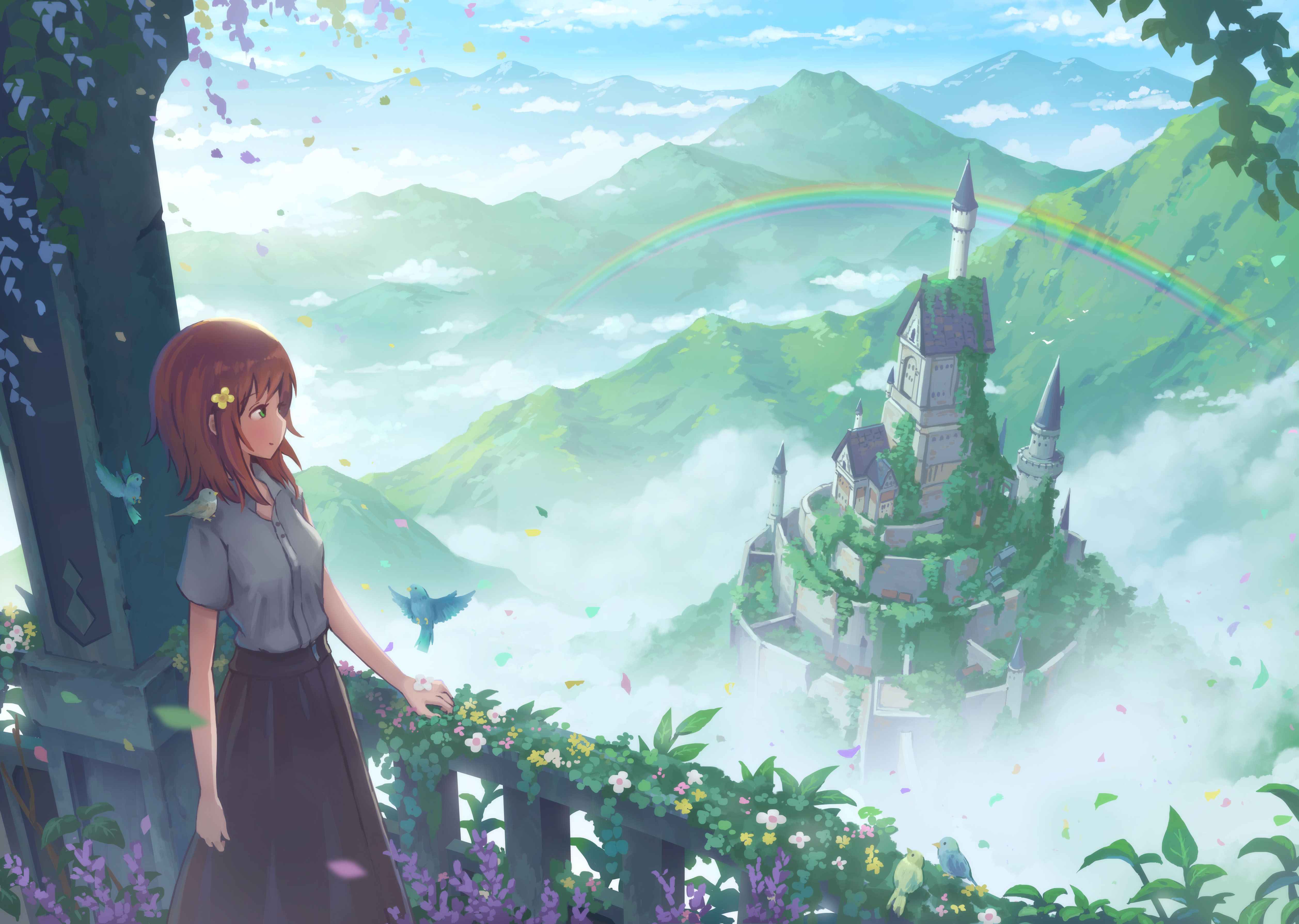 被遗忘的风景 城堡 彩虹