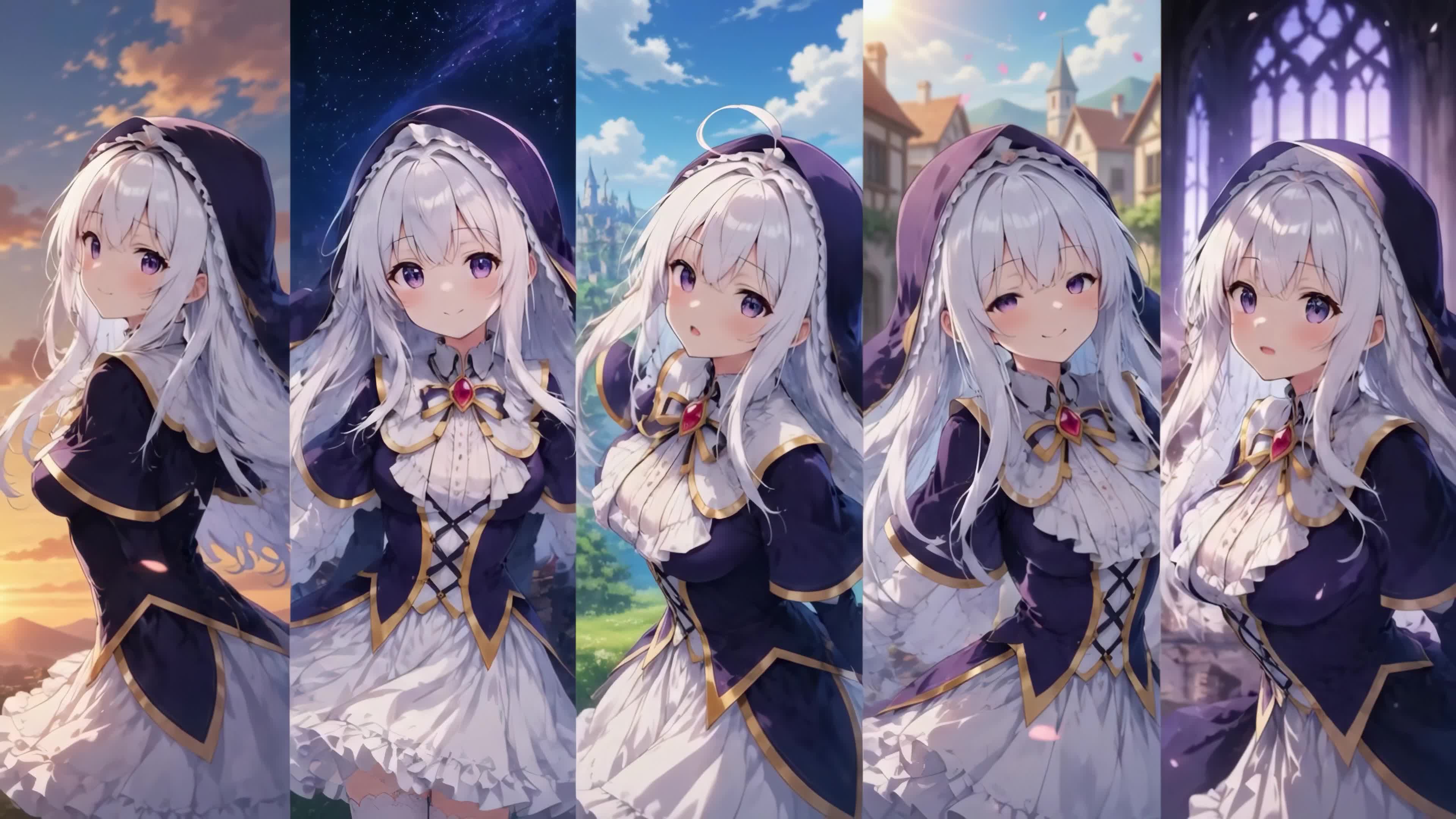 白毛萝莉美少女