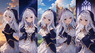 白毛萝莉美少女