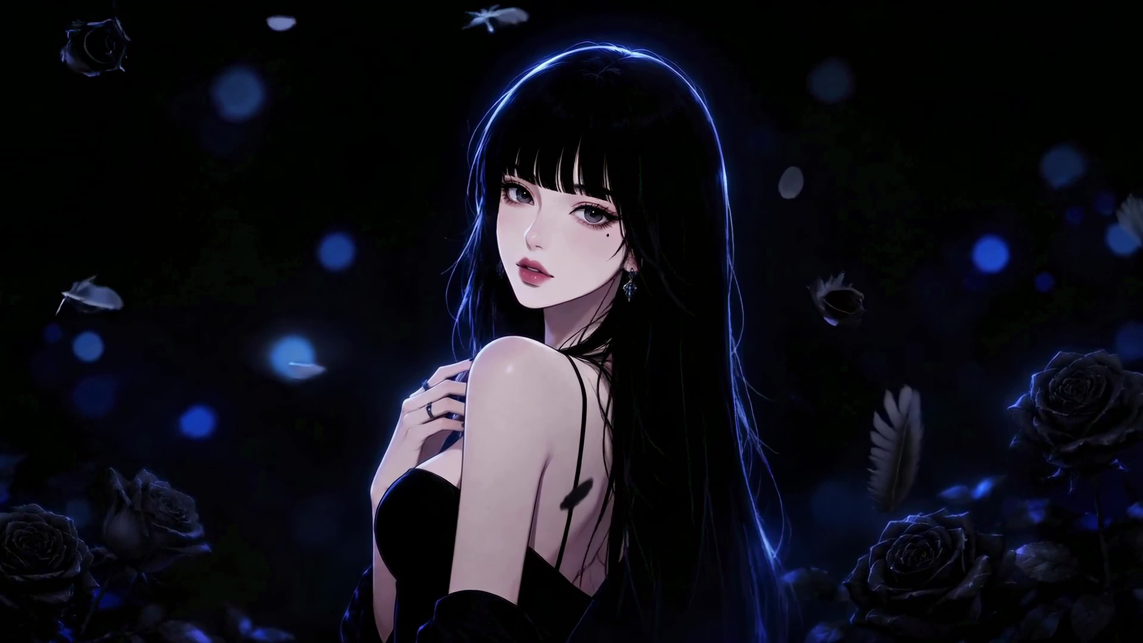 暗夜蔷薇冷艳少女