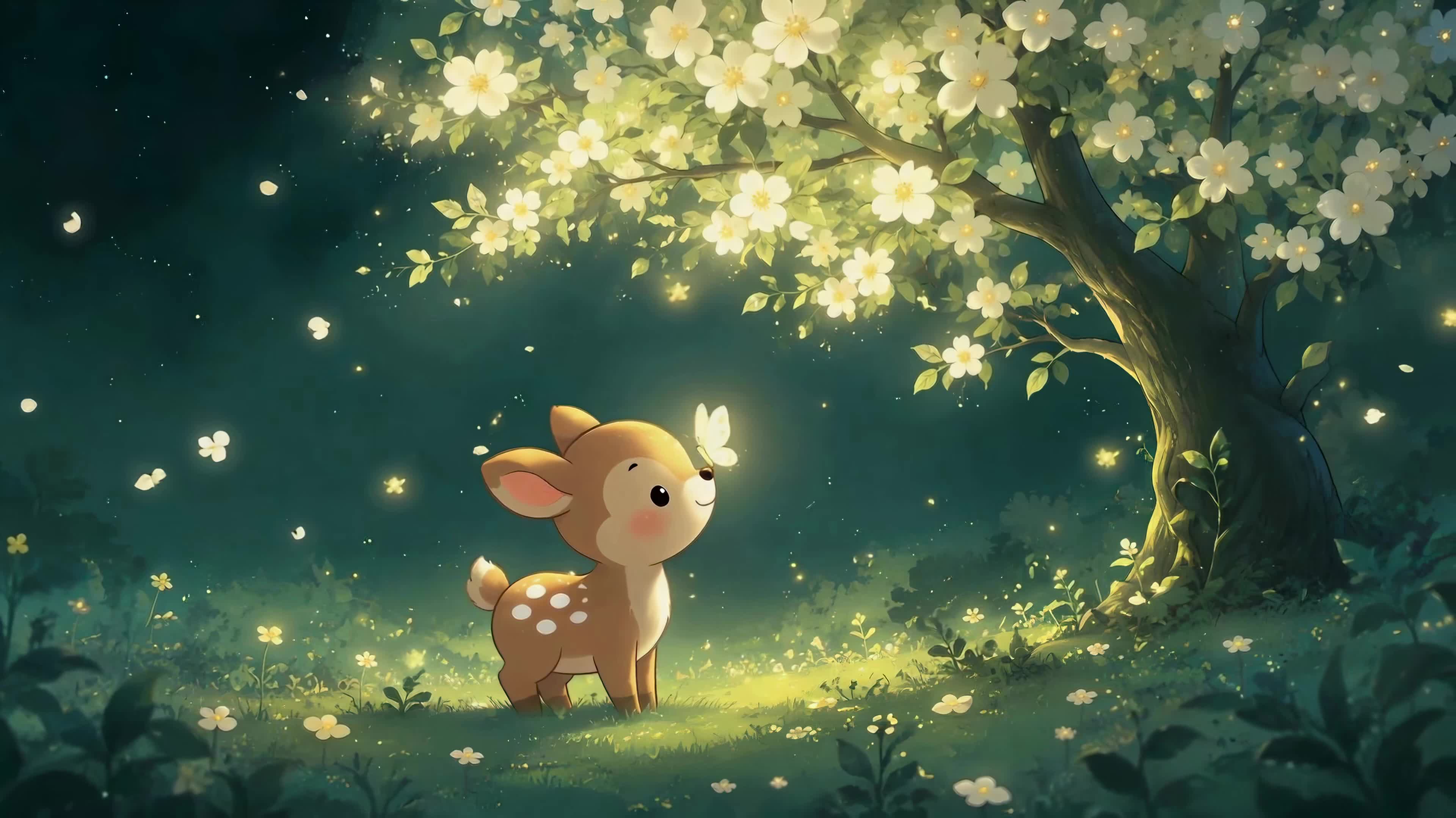 暖夜花林的小鹿